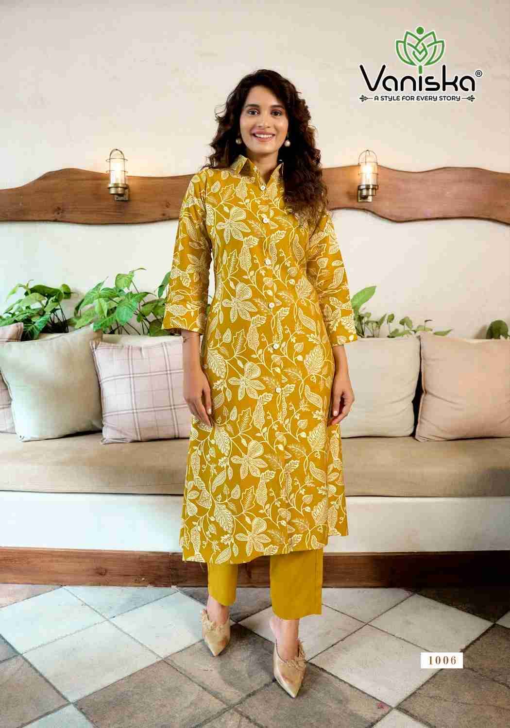 Flower Velly By Vaniska 1001 To 1008 Series Designer Stylish Fancy Colorful Beautiful Party Wear & Ethnic Wear Collection Vertican Print Kurtis With Bottom At Wholesale Price