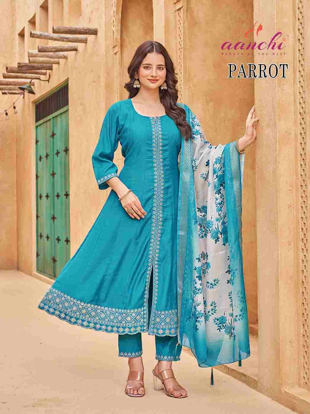 Parrot By Aanchi 01 To 03 Series Beautiful Suits Colorful Stylish Fancy Casual Wear & Ethnic Wear Vatican Dresses At Wholesale Price