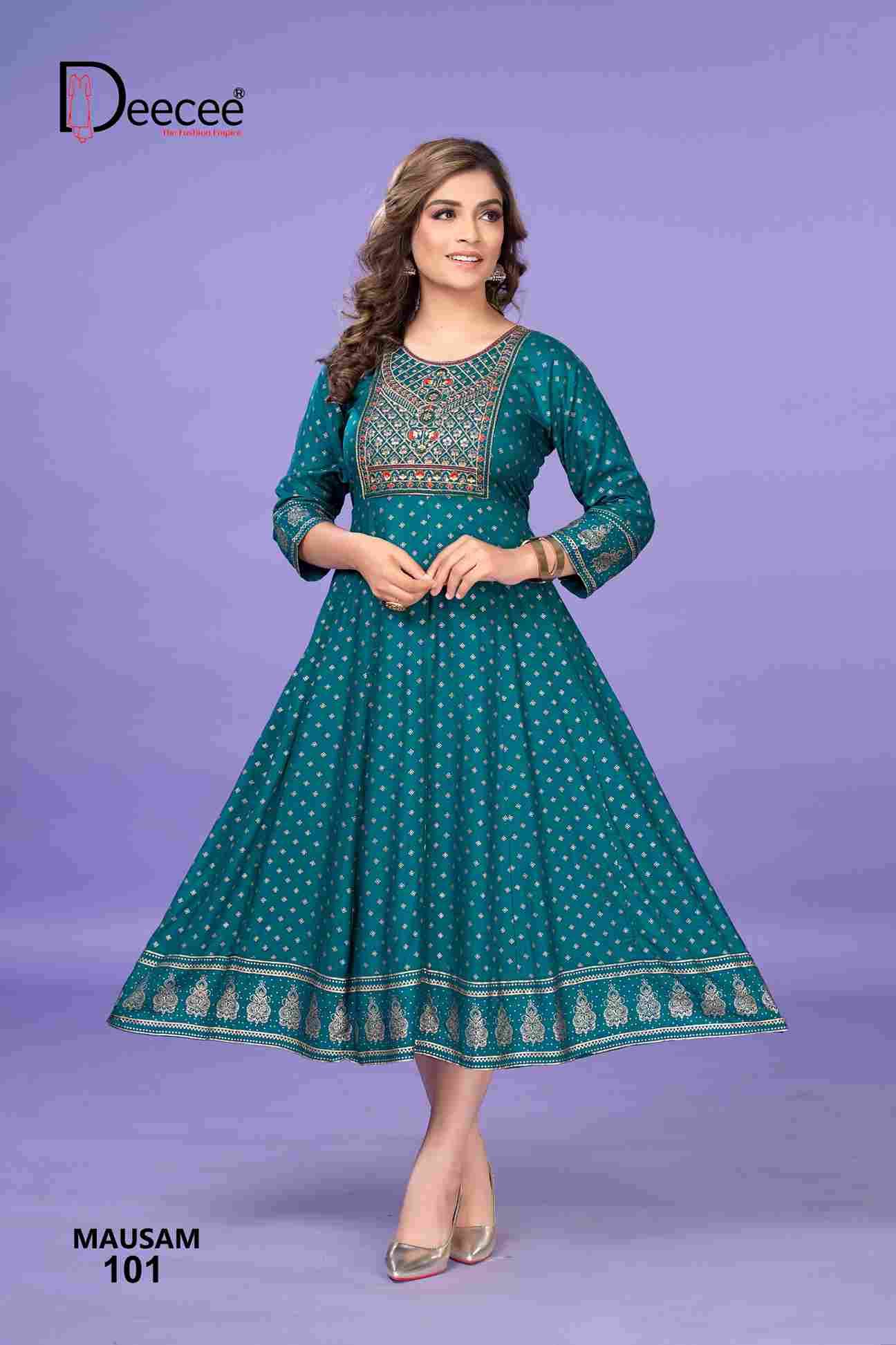 Mausam By Dee Cee 101 To 106 Series Designer Stylish Fancy Colorful Beautiful Party Wear & Ethnic Wear Collection Heavy Rayon Kurtis At Wholesale Price