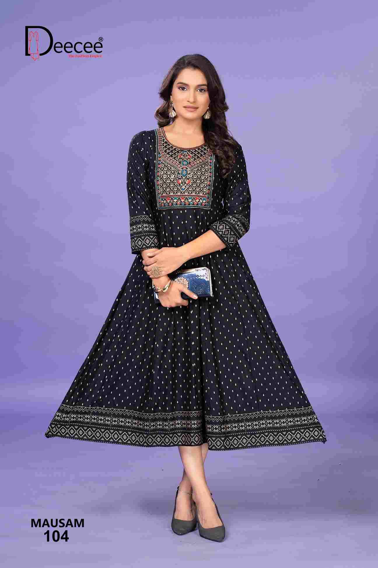 Mausam By Dee Cee 101 To 106 Series Designer Stylish Fancy Colorful Beautiful Party Wear & Ethnic Wear Collection Heavy Rayon Kurtis At Wholesale Price