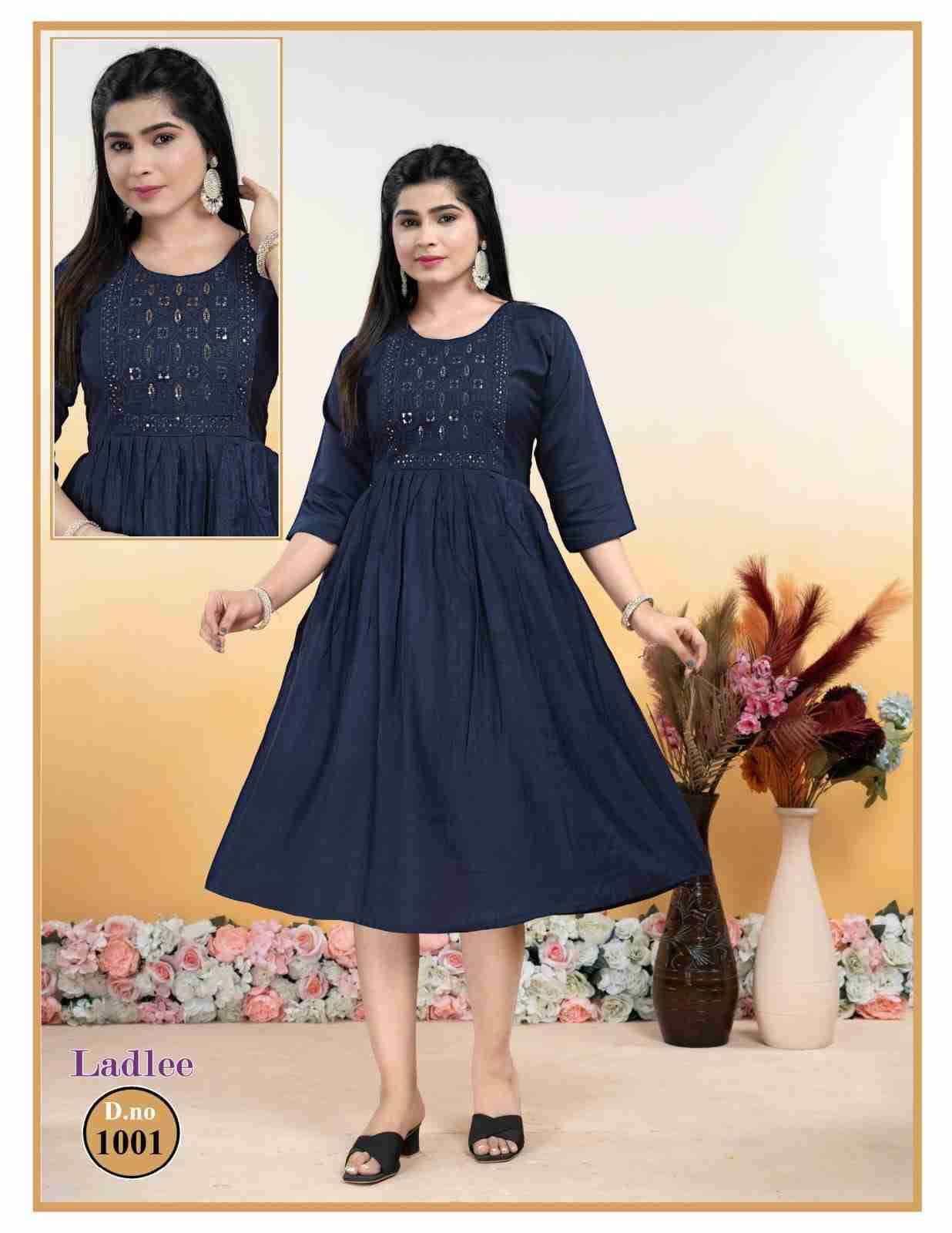 Ladlee By Kaamiri 1001 To 1008 Series Designer Stylish Fancy Colorful Beautiful Party Wear & Ethnic Wear Collection Vertican Kurtis At Wholesale Price