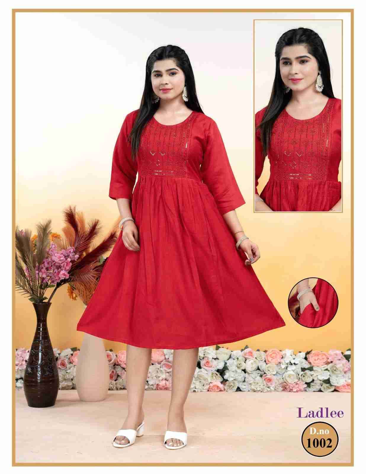 Ladlee By Kaamiri 1001 To 1008 Series Designer Stylish Fancy Colorful Beautiful Party Wear & Ethnic Wear Collection Vertican Kurtis At Wholesale Price
