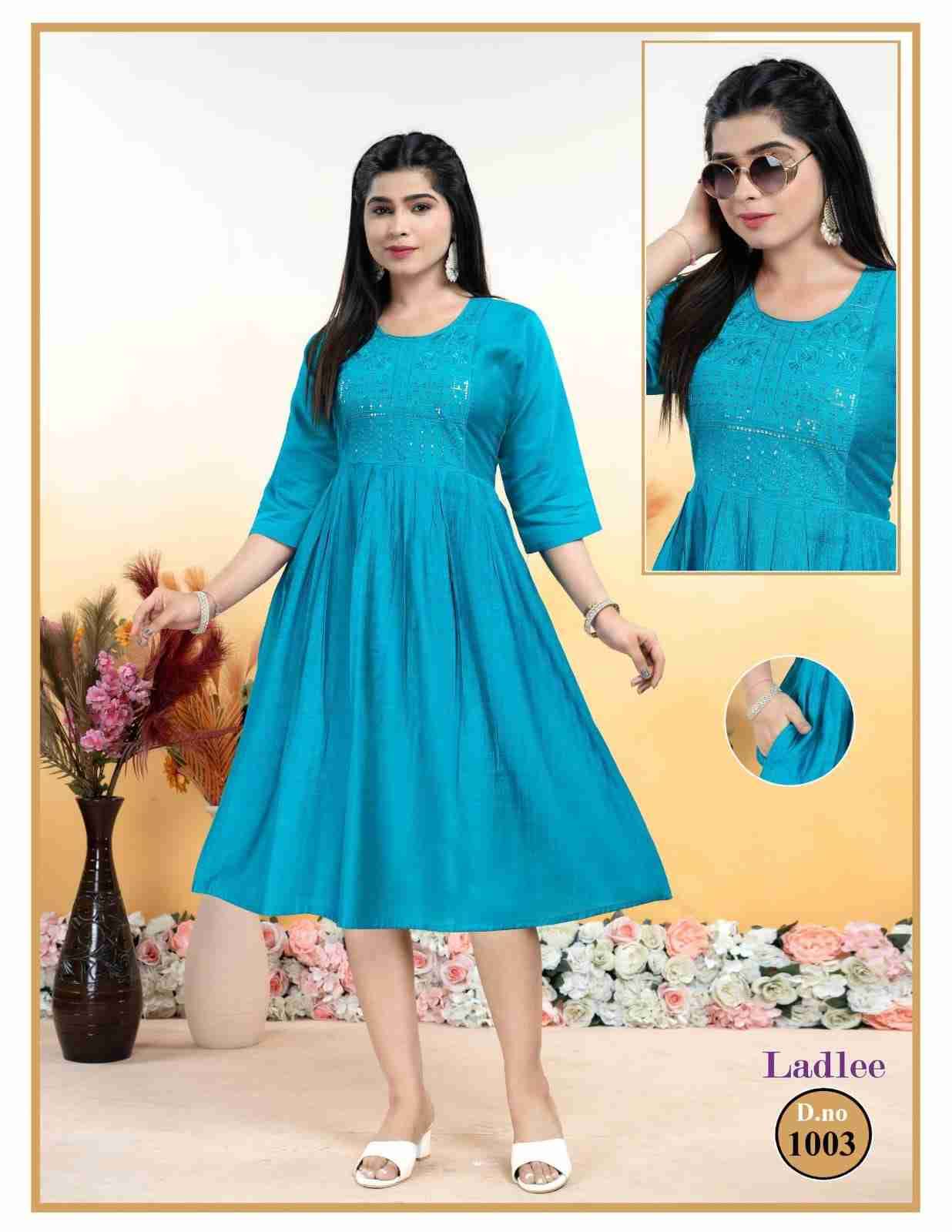 Ladlee By Kaamiri 1001 To 1008 Series Designer Stylish Fancy Colorful Beautiful Party Wear & Ethnic Wear Collection Vertican Kurtis At Wholesale Price