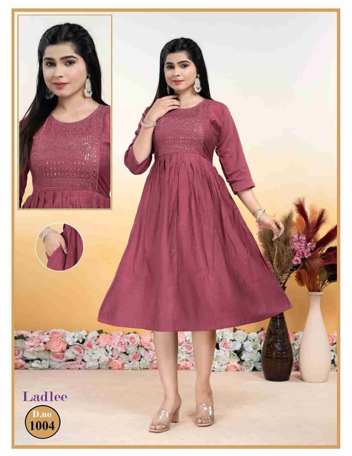 Ladlee By Kaamiri 1001 To 1008 Series Designer Stylish Fancy Colorful Beautiful Party Wear & Ethnic Wear Collection Vertican Kurtis At Wholesale Price