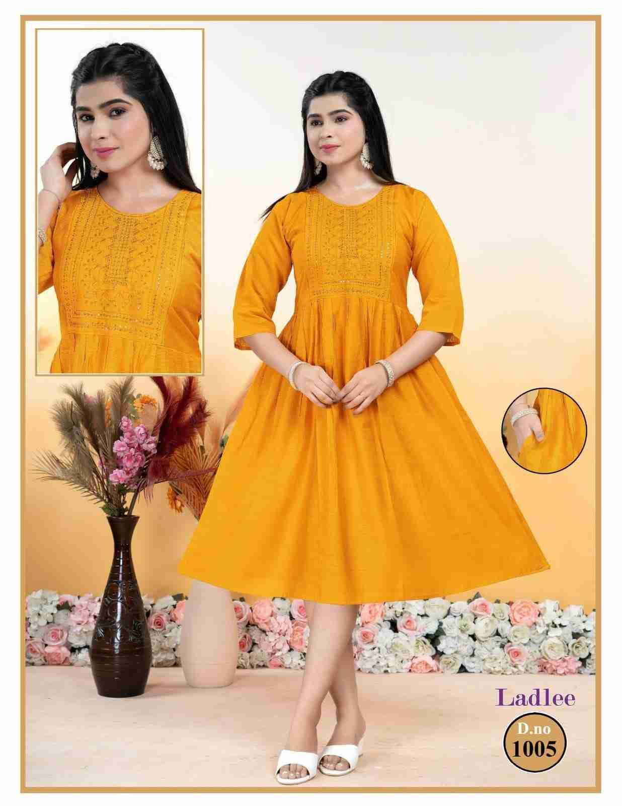 Ladlee By Kaamiri 1001 To 1008 Series Designer Stylish Fancy Colorful Beautiful Party Wear & Ethnic Wear Collection Vertican Kurtis At Wholesale Price