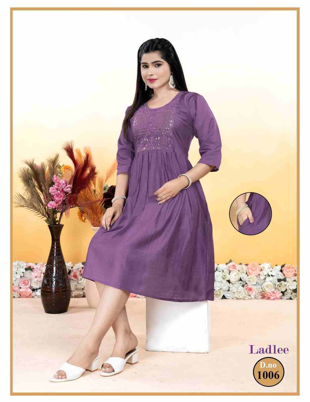 Ladlee By Kaamiri 1001 To 1008 Series Designer Stylish Fancy Colorful Beautiful Party Wear & Ethnic Wear Collection Vertican Kurtis At Wholesale Price