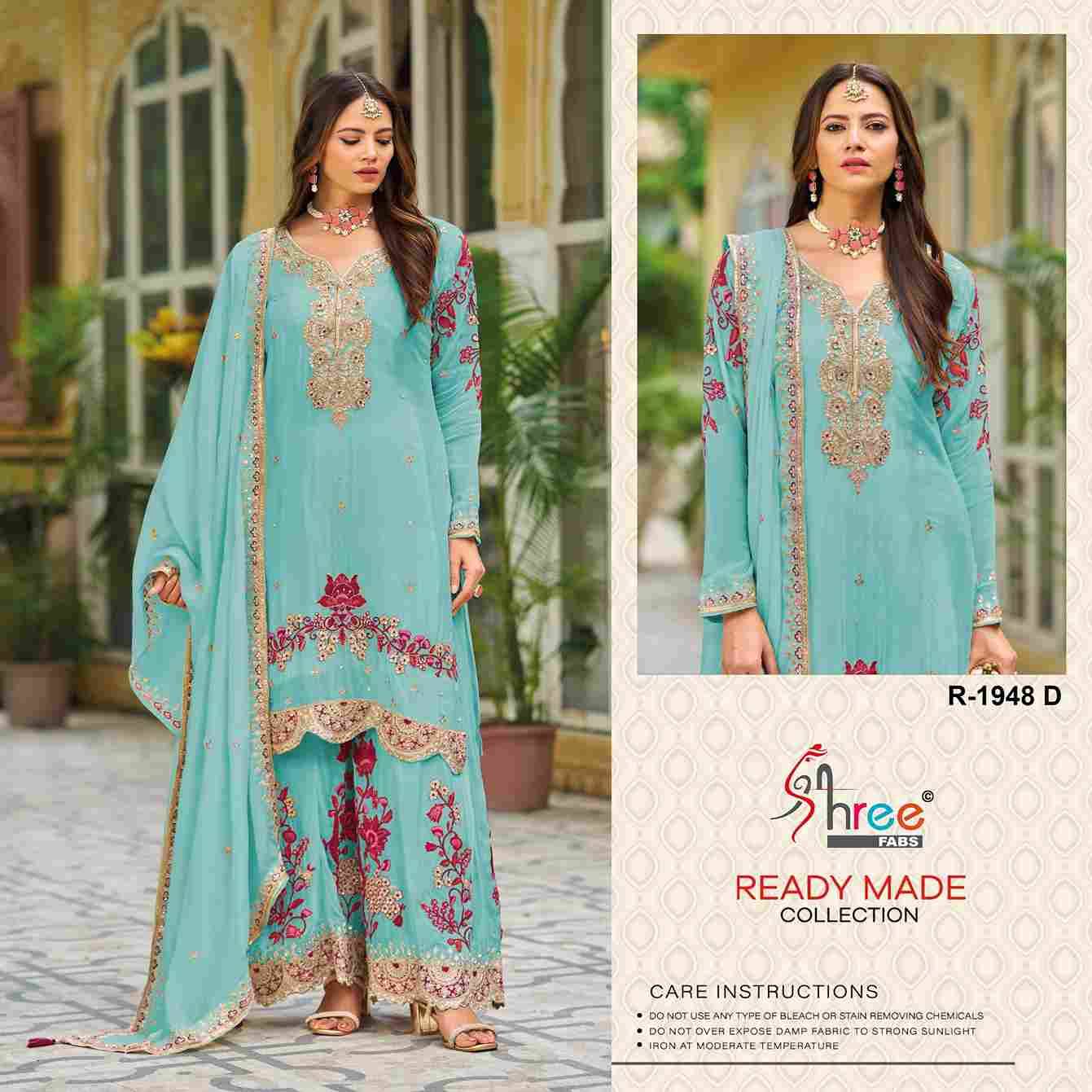 Shree Fabs Hit Design R-1948 Colours By Shree Fabs R-1948-A To R-1948-D Series Designer Pakistani Suits Collection Beautiful Stylish Fancy Colorful Party Wear & Occasional Wear Chinnon Dresses At Wholesale Price