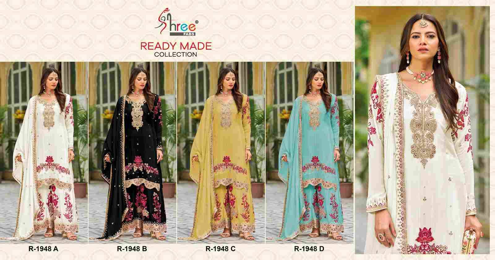 Shree Fabs Hit Design R-1948 Colours By Shree Fabs R-1948-A To R-1948-D Series Designer Pakistani Suits Collection Beautiful Stylish Fancy Colorful Party Wear & Occasional Wear Chinnon Dresses At Wholesale Price