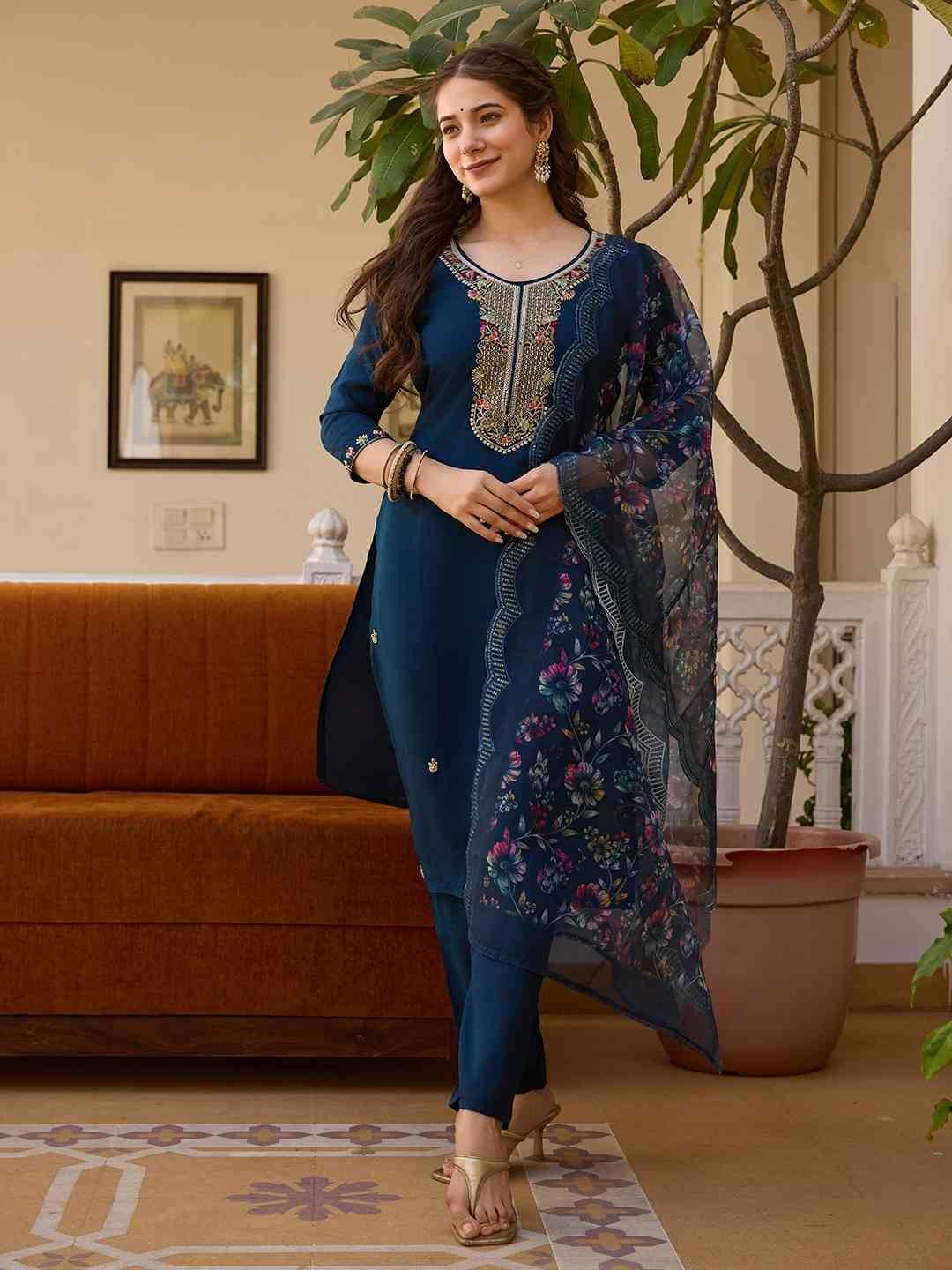Dc-21 By Fashid Wholesale Beautiful Festive Suits Colorful Stylish Fancy Casual Wear & Ethnic Wear Viscose Chanderi Dresses At Wholesale Price