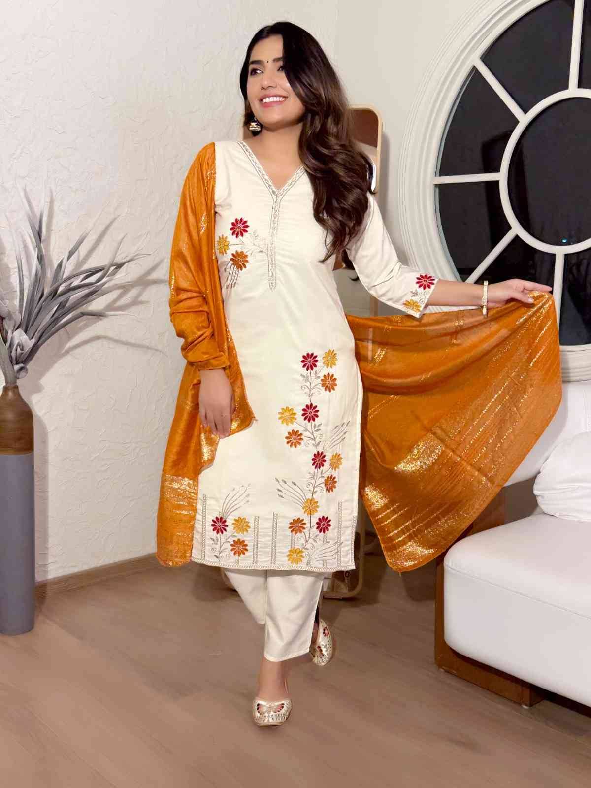 Dc-Kasturi By Fashid Wholesale Designer Suits Collection Beautiful Stylish Fancy Colorful Party Wear & Occasional Wear Cotton Silk Dresses At Wholesale Price