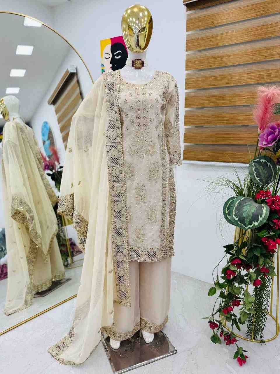 Zd-5050 By Fashid Wholesale 01 To 02 Series Beautiful Colorful Fancy Wedding Collection Occasional Wear & Party Wear Heavy Faux Georgette Dresses At Wholesale Price