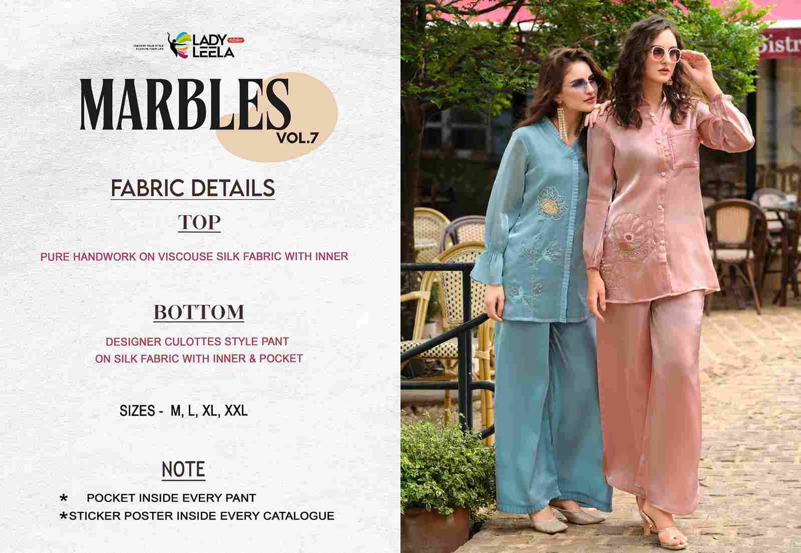 Marbles Vol-7 By Lady Leela 1 To 4 Series Designer Stylish Fancy Colorful Beautiful Party Wear & Ethnic Wear Collection Viscose Silk Co-Ord At Wholesale Price