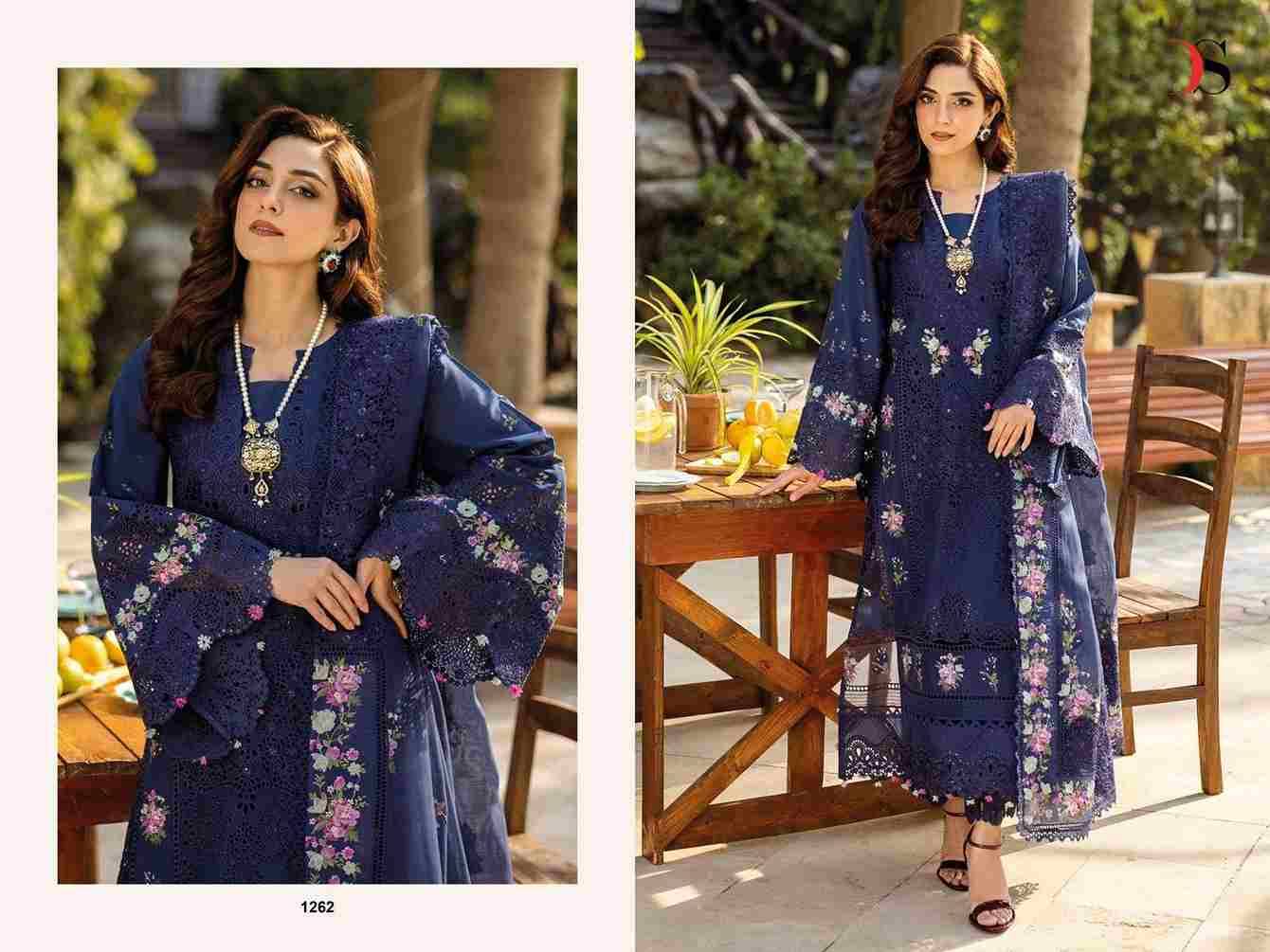 Elaf Luxury Lawn-2025 By Deepsy Suits 1261 To 1265 Series Designer Pakistani Suits Beautiful Fancy Stylish Colorful Party Wear & Occasional Wear Pure Cotton Dresses At Wholesale Price