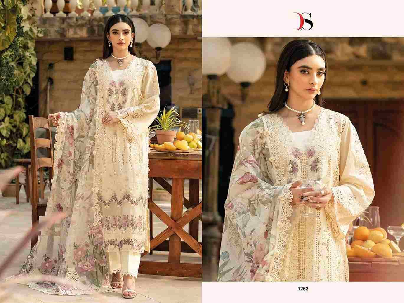 Elaf Luxury Lawn-2025 By Deepsy Suits 1261 To 1265 Series Designer Pakistani Suits Beautiful Fancy Stylish Colorful Party Wear & Occasional Wear Pure Cotton Dresses At Wholesale Price