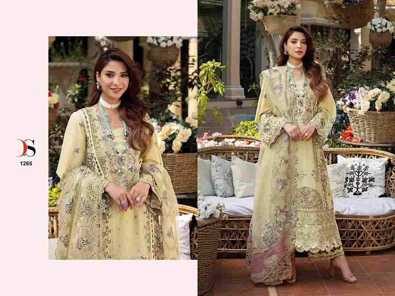 Elaf Luxury Lawn-2025 By Deepsy Suits 1261 To 1265 Series Designer Pakistani Suits Beautiful Fancy Stylish Colorful Party Wear & Occasional Wear Pure Cotton Dresses At Wholesale Price