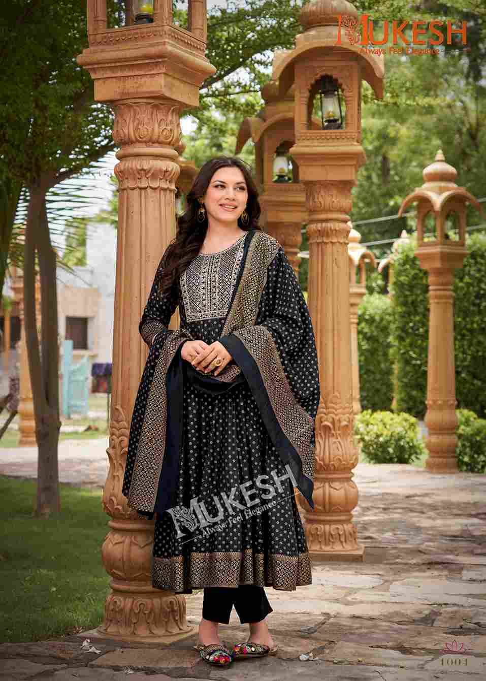 Gauri By Mukesh 1001 To 1008 Series Beautiful Stylish Festive Suits Fancy Colorful Casual Wear & Ethnic Wear & Ready To Wear Rayon Dresses At Wholesale Price