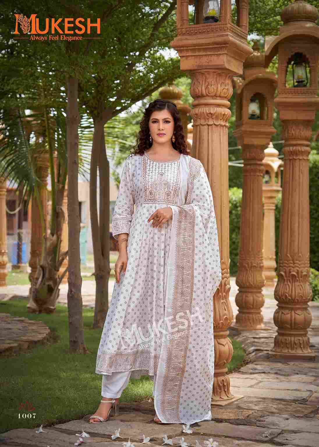 Gauri By Mukesh 1001 To 1008 Series Beautiful Stylish Festive Suits Fancy Colorful Casual Wear & Ethnic Wear & Ready To Wear Rayon Dresses At Wholesale Price