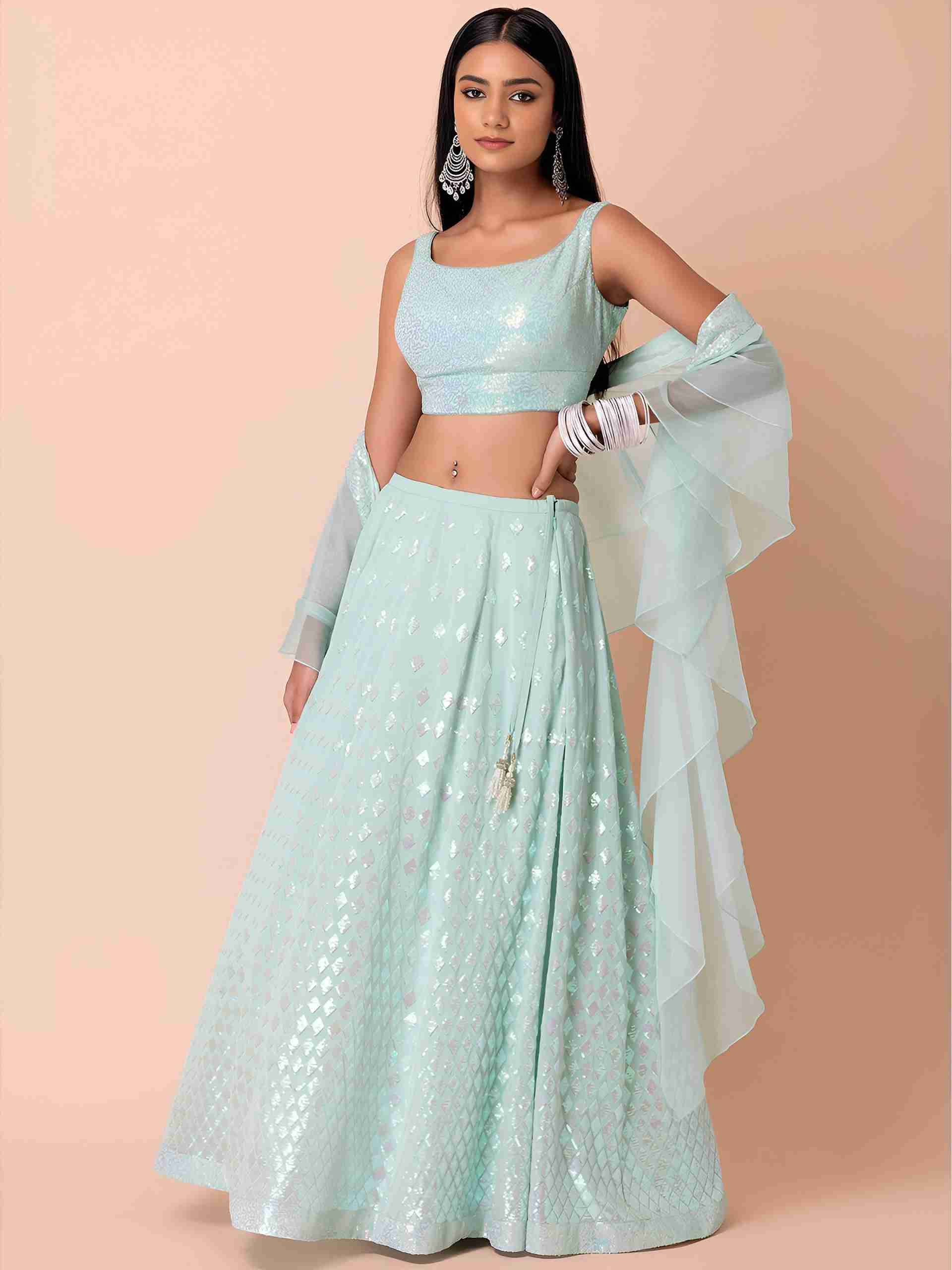 Zc-15087 By Fashid Wholesale Designer Navratri Beautiful Collection Occasional Wear & Party Wear Heavy Georgette Embroidered Lehengas At Wholesale Price