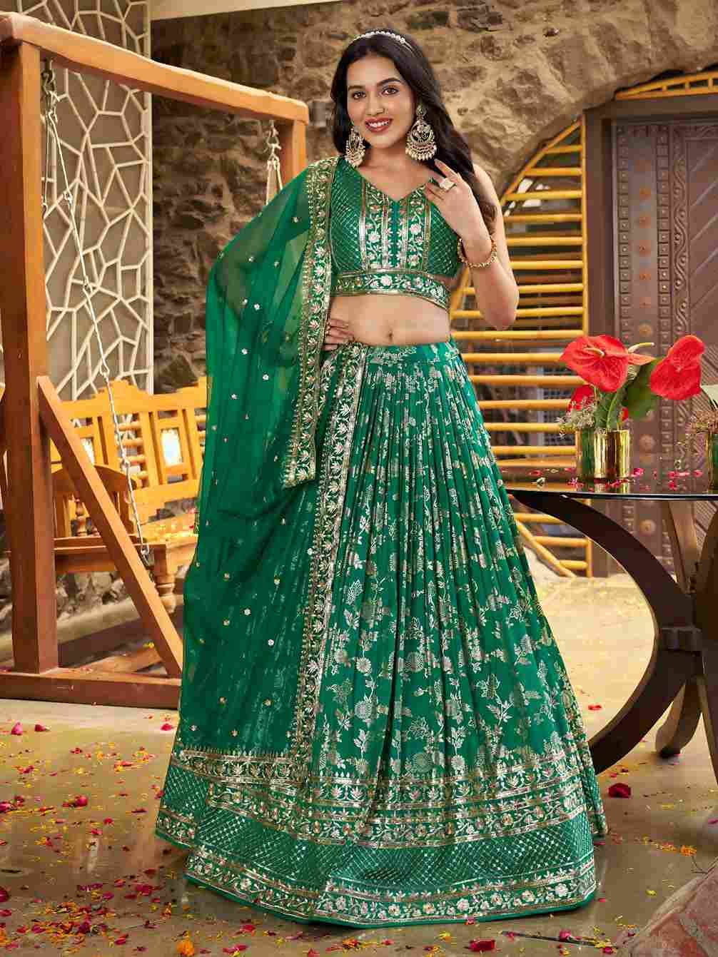 Zc-7100 By Fashid Wholesale 01 To 03 Series Designer Navratri Beautiful Collection Occasional Wear & Party Wear Dola Silk Jacquard Embroidered Lehengas At Wholesale Price