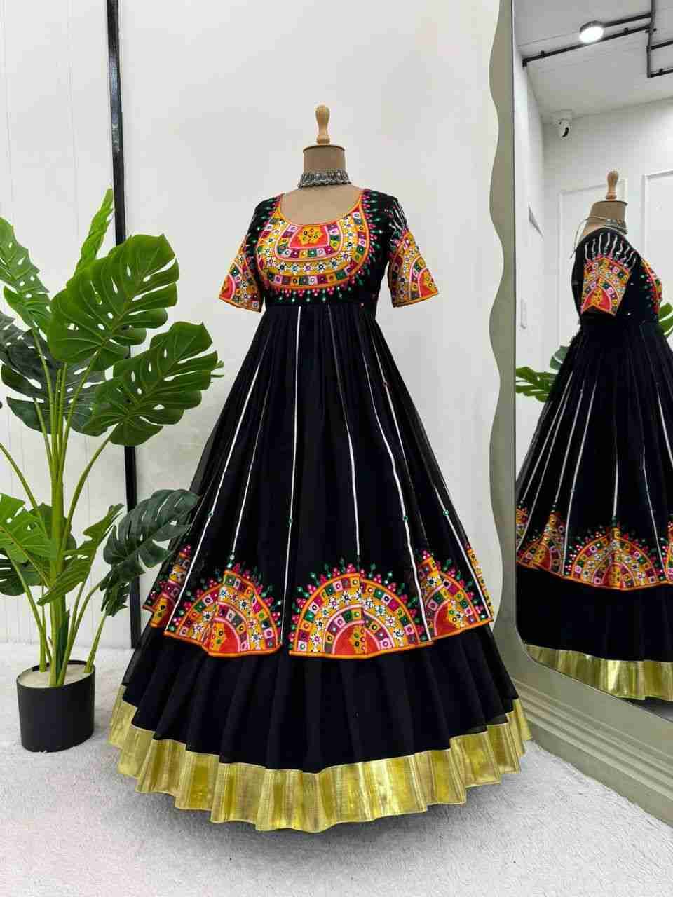 R-5737 By Fashid Wholesale Designer Navratri Beautiful Collection Occasional Wear & Party Wear Faux Georgette Lehengas At Wholesale Price