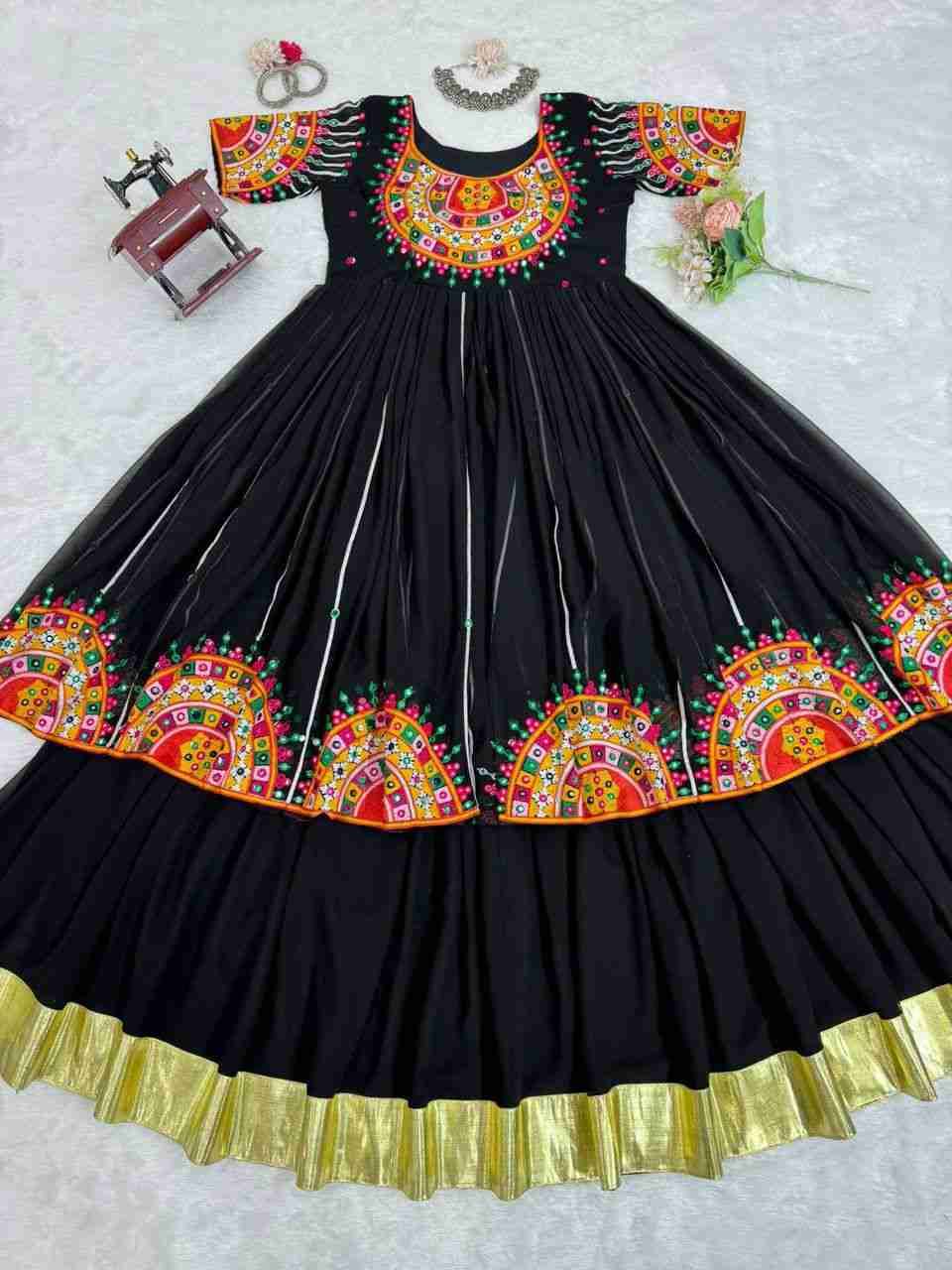 R-5737 By Fashid Wholesale Designer Navratri Beautiful Collection Occasional Wear & Party Wear Faux Georgette Lehengas At Wholesale Price
