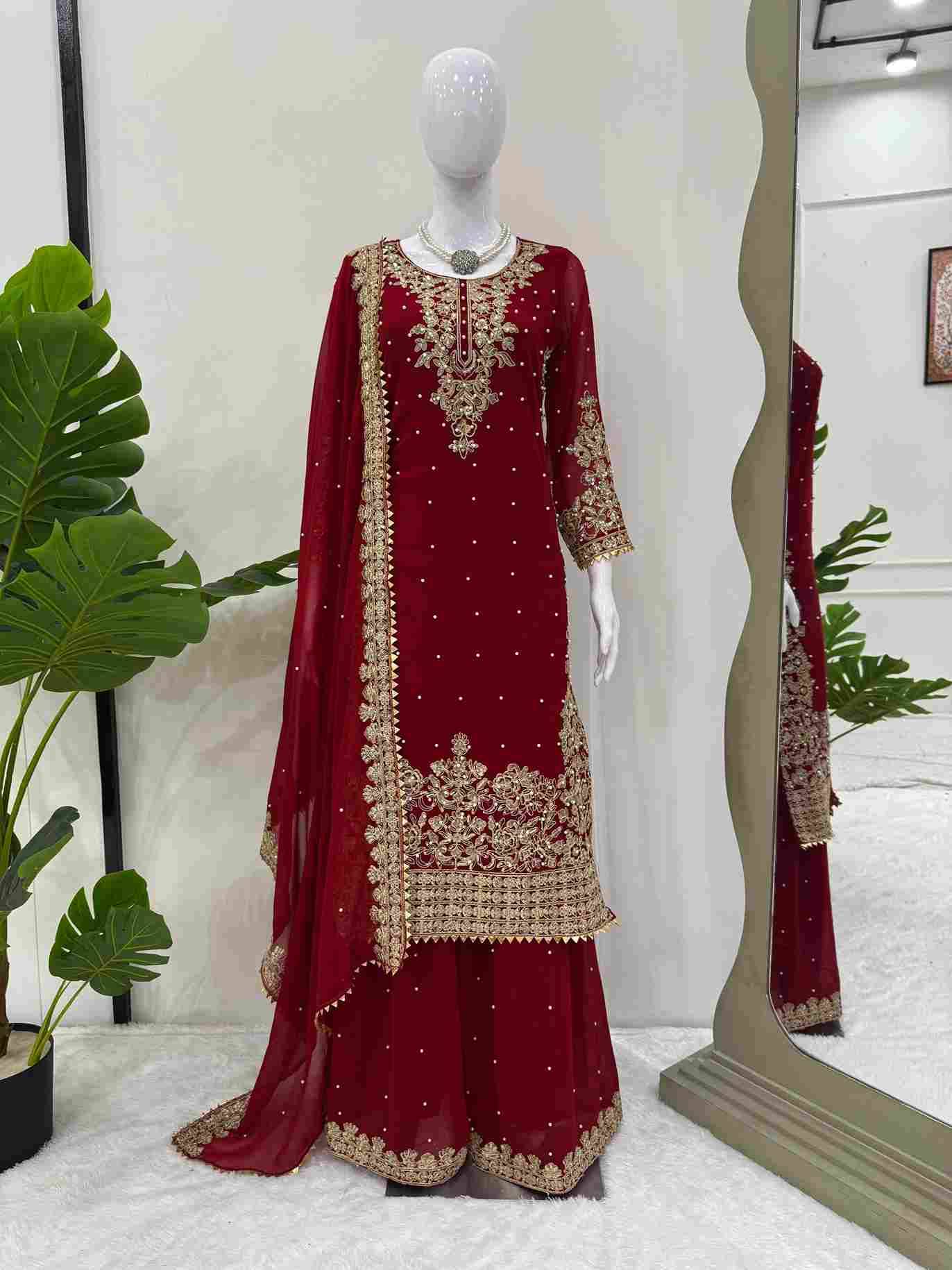 R-5901 By Fashid Wholesale Beautiful Festive Suits Colorful Stylish Fancy Casual Wear & Ethnic Wear Faux Georgette Dresses At Wholesale Price
