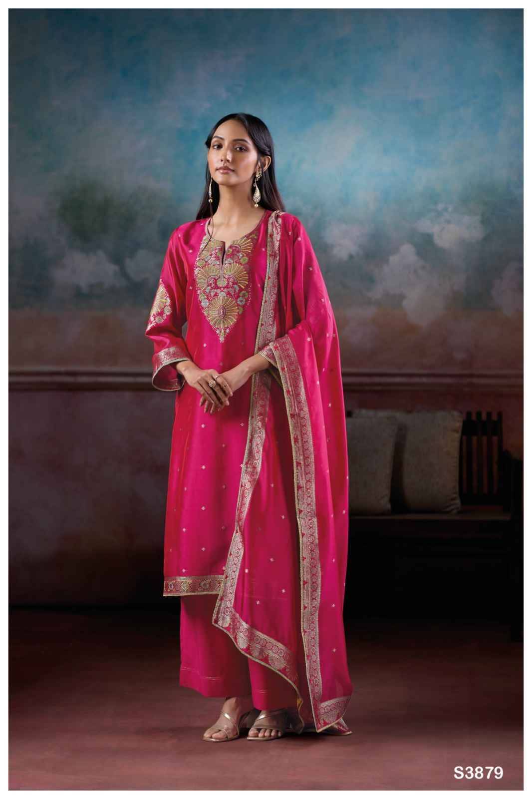 Avry-3879 By Ganga Fashion Beautiful Festive Suits Colorful Stylish Fancy Casual Wear & Ethnic Wear Pure Viscose Silk Jacquard Dresses At Wholesale Price