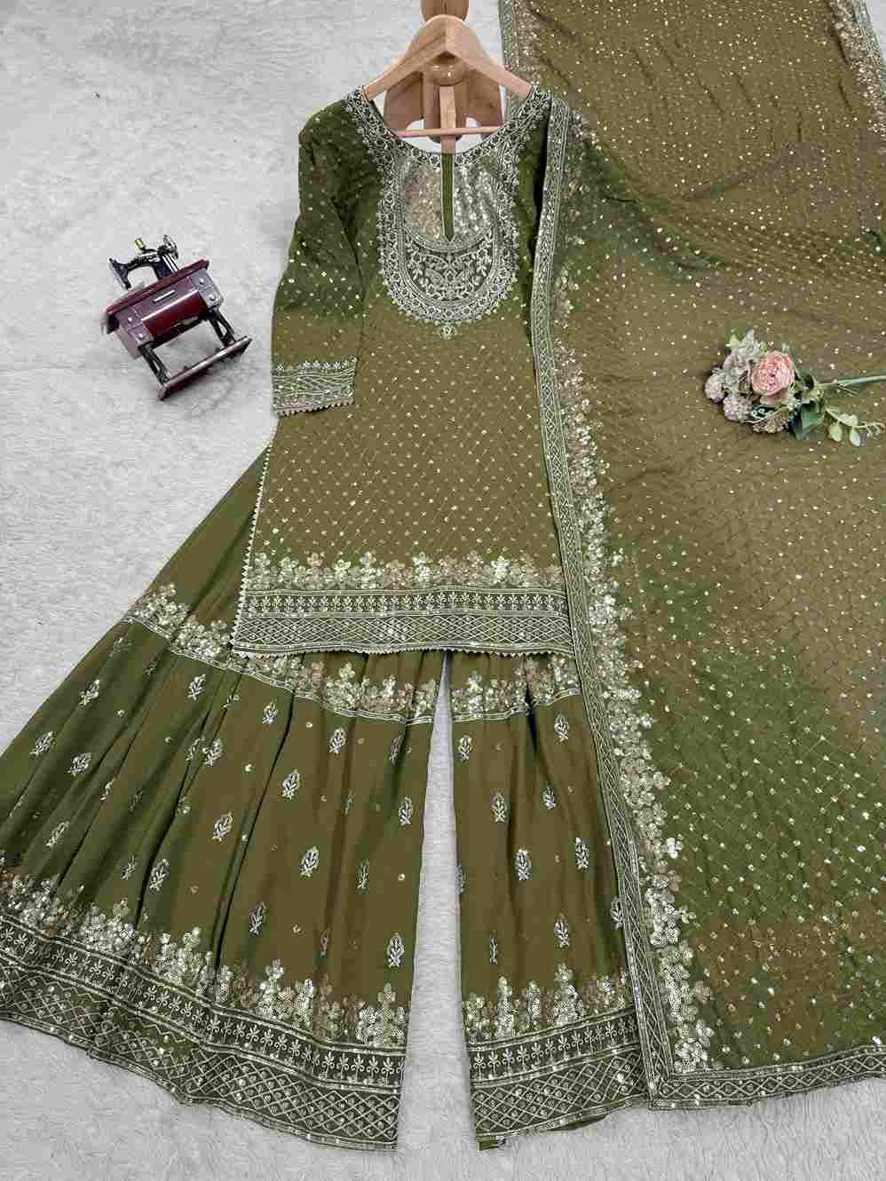 R-5899 By Fashid Wholesale 01 To 02 Series Sharara Beautiful Suits Colorful Stylish Fancy Casual Wear & Ethnic Wear Faux Georgette Dresses At Wholesale Price