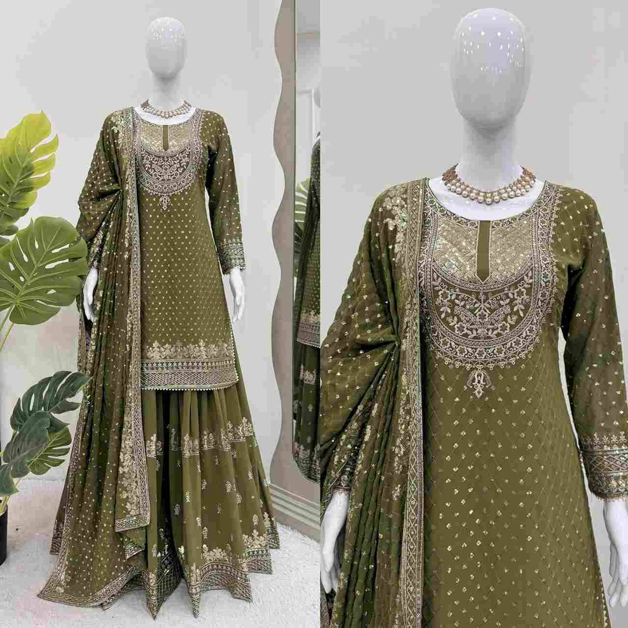 R-5899 By Fashid Wholesale 01 To 02 Series Sharara Beautiful Suits Colorful Stylish Fancy Casual Wear & Ethnic Wear Faux Georgette Dresses At Wholesale Price
