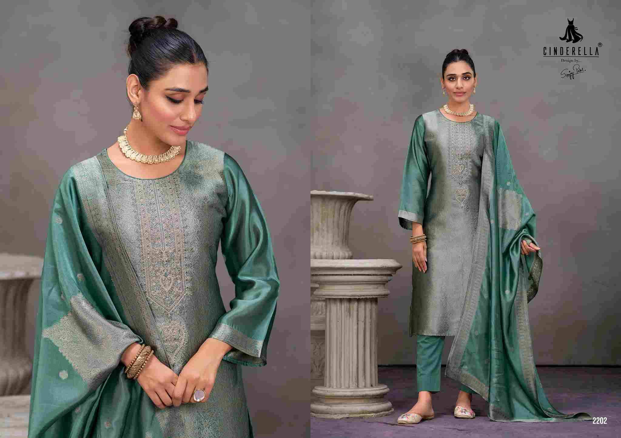 Keeva Vol-3 By Cinderella 2201 To 2204 Series Beautiful Stylish Festive Suits Fancy Colorful Casual Wear & Ethnic Wear & Ready To Wear Bangalori Silk Jacquard Dresses At Wholesale Price