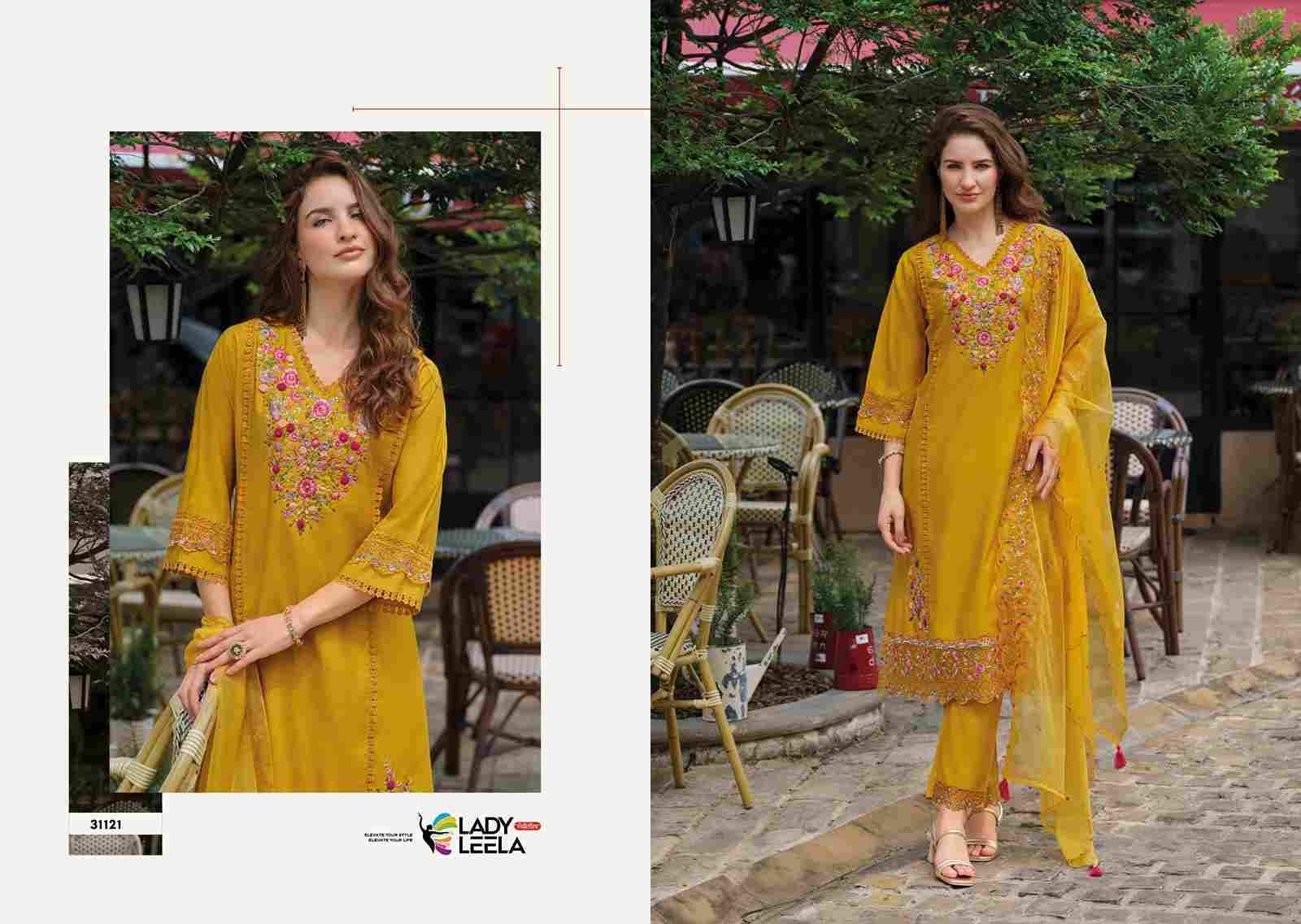 Shiddat Vol-5 By Lady Leela 31121 To 31126 Series Designer Festive Suits Beautiful Fancy Stylish Colorful Party Wear & Occasional Wear Pure Viscose Embroidered Dresses At Wholesale Price