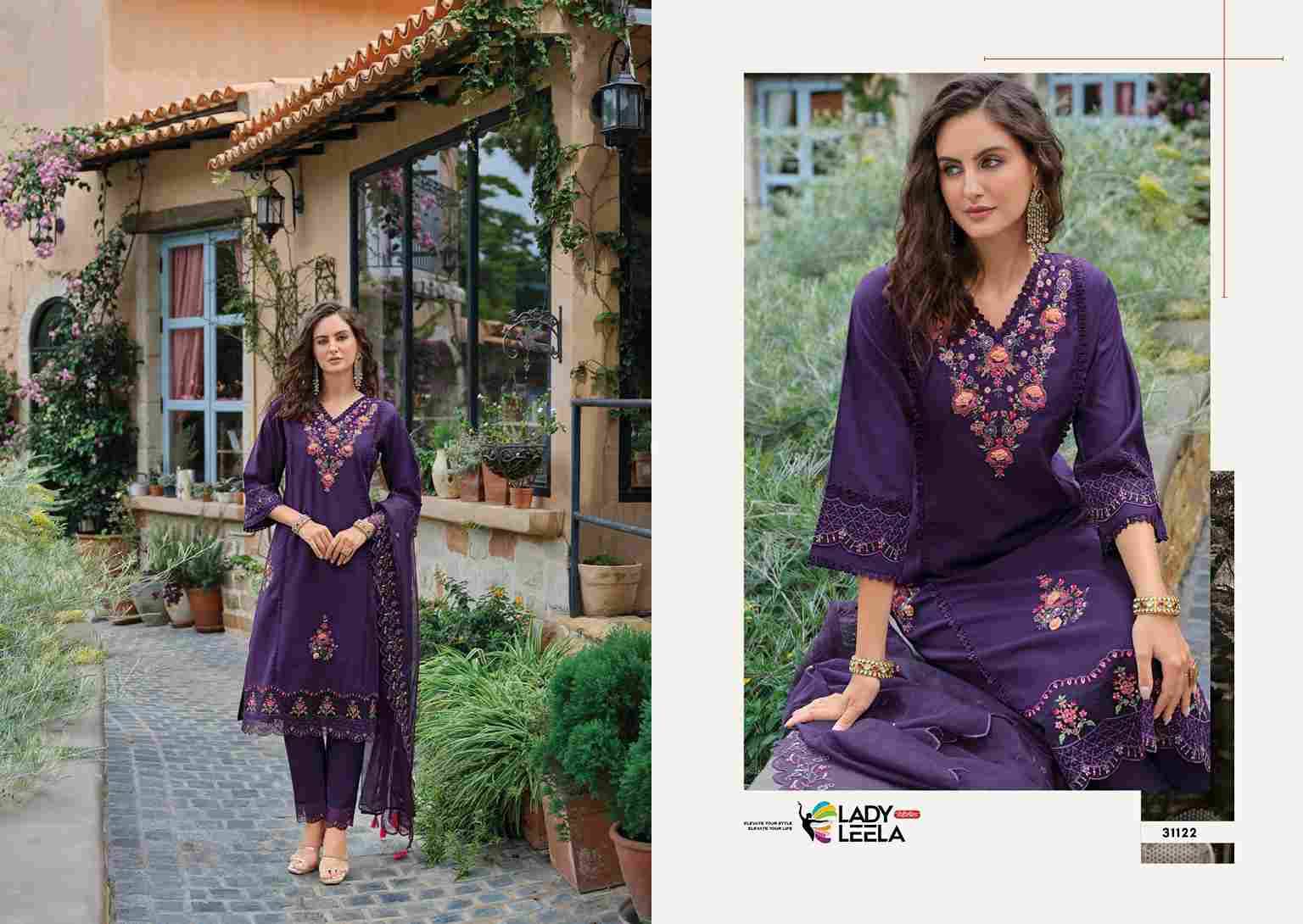 Shiddat Vol-5 By Lady Leela 31121 To 31126 Series Designer Festive Suits Beautiful Fancy Stylish Colorful Party Wear & Occasional Wear Pure Viscose Embroidered Dresses At Wholesale Price