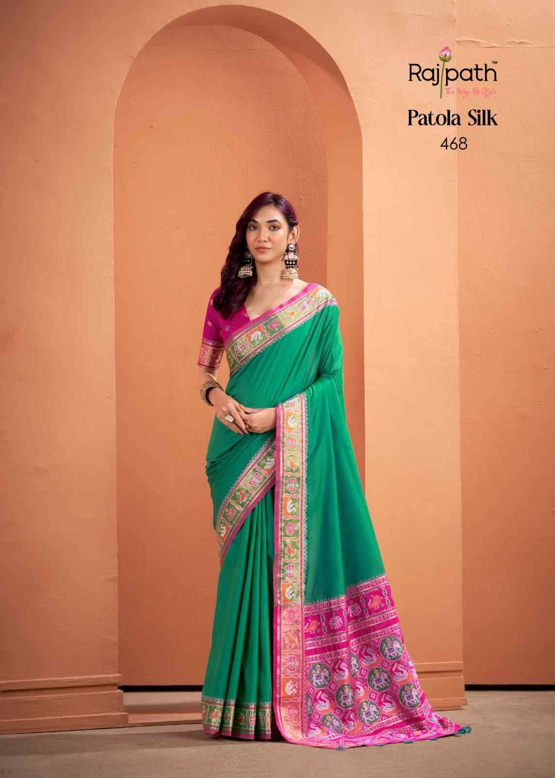 Vrundavan By Rajpath 468 To 473 Series Indian Traditional Wear Collection Beautiful Stylish Fancy Colorful Party Wear & Occasional Wear Silk Sarees At Wholesale Price