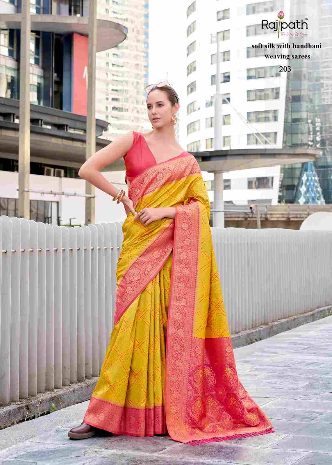 Sugandh Silk By Rajpath 203 To 210 Series Indian Traditional Wear Collection Beautiful Stylish Fancy Colorful Party Wear & Occasional Wear Soft Silk Sarees At Wholesale Price