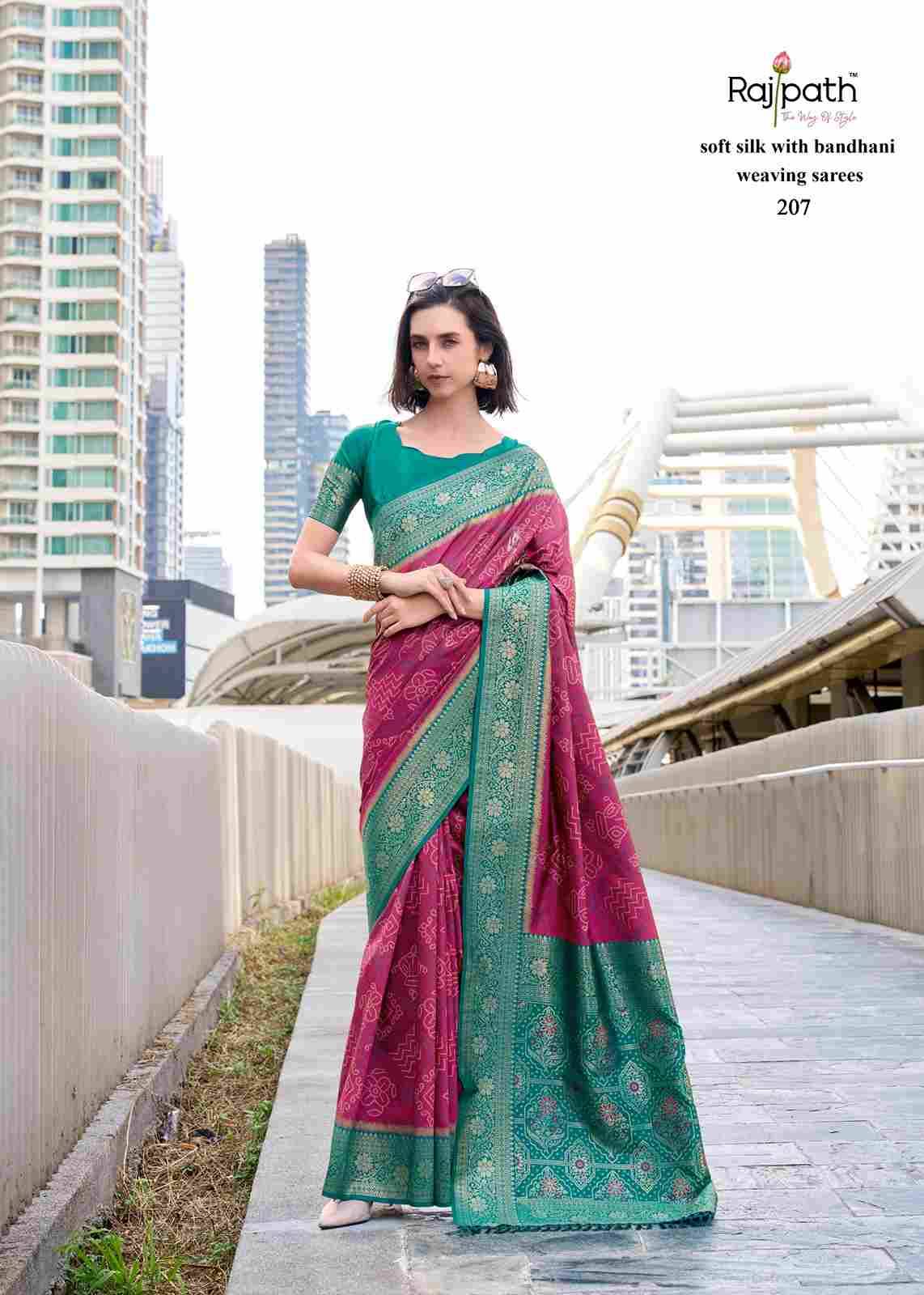 Sugandh Silk By Rajpath 203 To 210 Series Indian Traditional Wear Collection Beautiful Stylish Fancy Colorful Party Wear & Occasional Wear Soft Silk Sarees At Wholesale Price