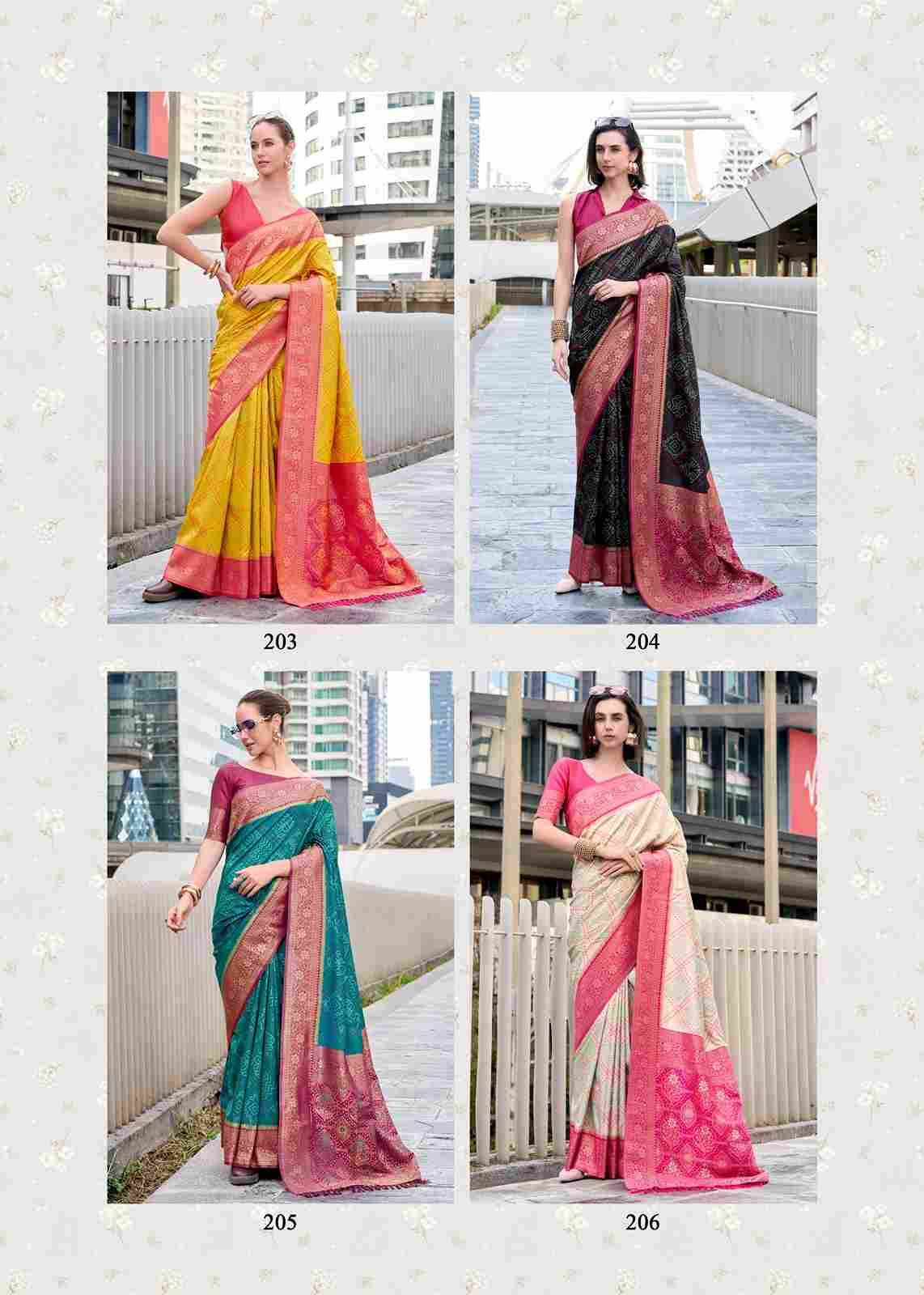 Sugandh Silk By Rajpath 203 To 210 Series Indian Traditional Wear Collection Beautiful Stylish Fancy Colorful Party Wear & Occasional Wear Soft Silk Sarees At Wholesale Price