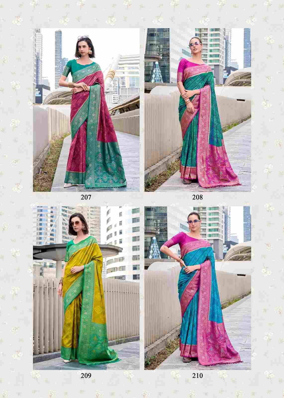 Sugandh Silk By Rajpath 203 To 210 Series Indian Traditional Wear Collection Beautiful Stylish Fancy Colorful Party Wear & Occasional Wear Soft Silk Sarees At Wholesale Price