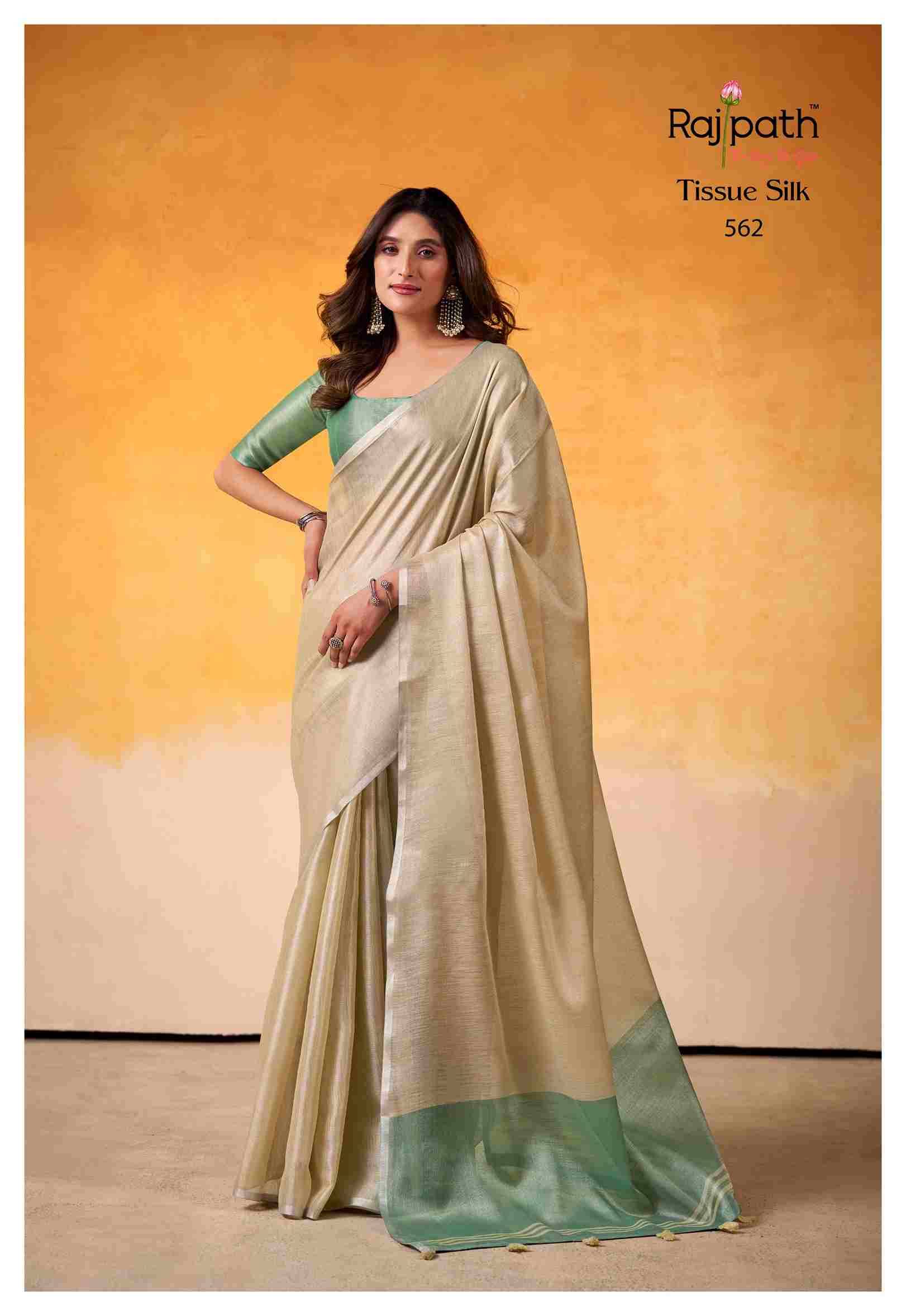 Anvika Light Edition By Rajpath 560 To 565 Series Indian Traditional Wear Collection Beautiful Stylish Fancy Colorful Party Wear & Occasional Wear Tissue Silk Sarees At Wholesale Price