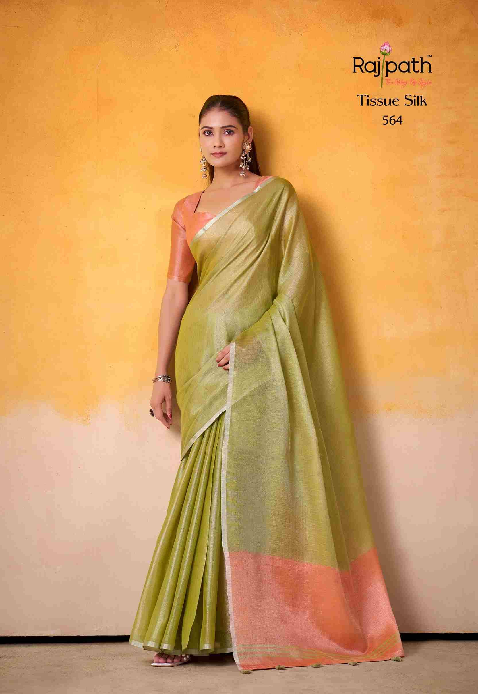 Anvika Light Edition By Rajpath 560 To 565 Series Indian Traditional Wear Collection Beautiful Stylish Fancy Colorful Party Wear & Occasional Wear Tissue Silk Sarees At Wholesale Price