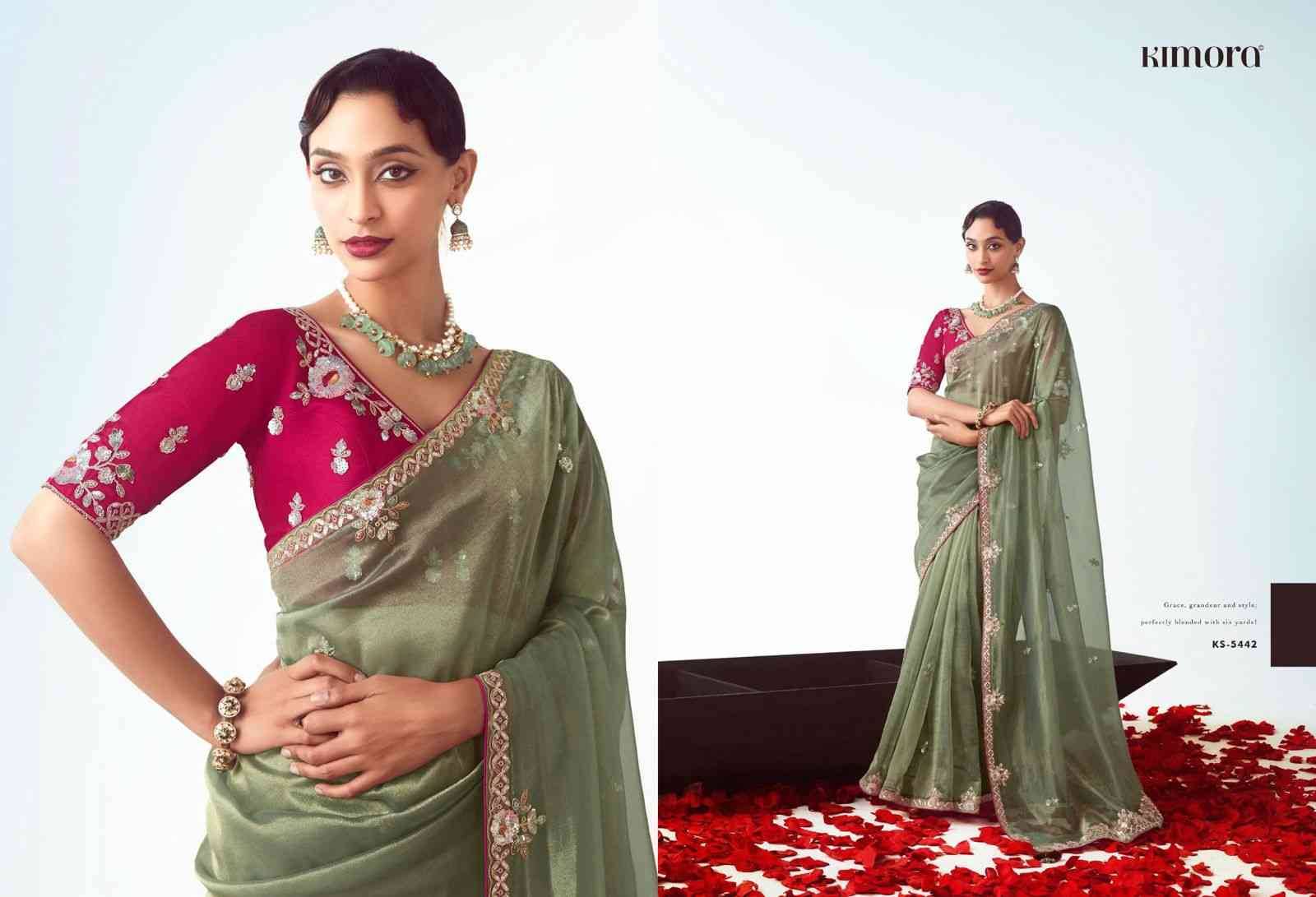 Kajal Vol-17 By Kimora Fashion 5441 To 5455 Series Indian Traditional Wear Collection Beautiful Stylish Fancy Colorful Party Wear & Occasional Wear Fancy Sarees At Wholesale Price