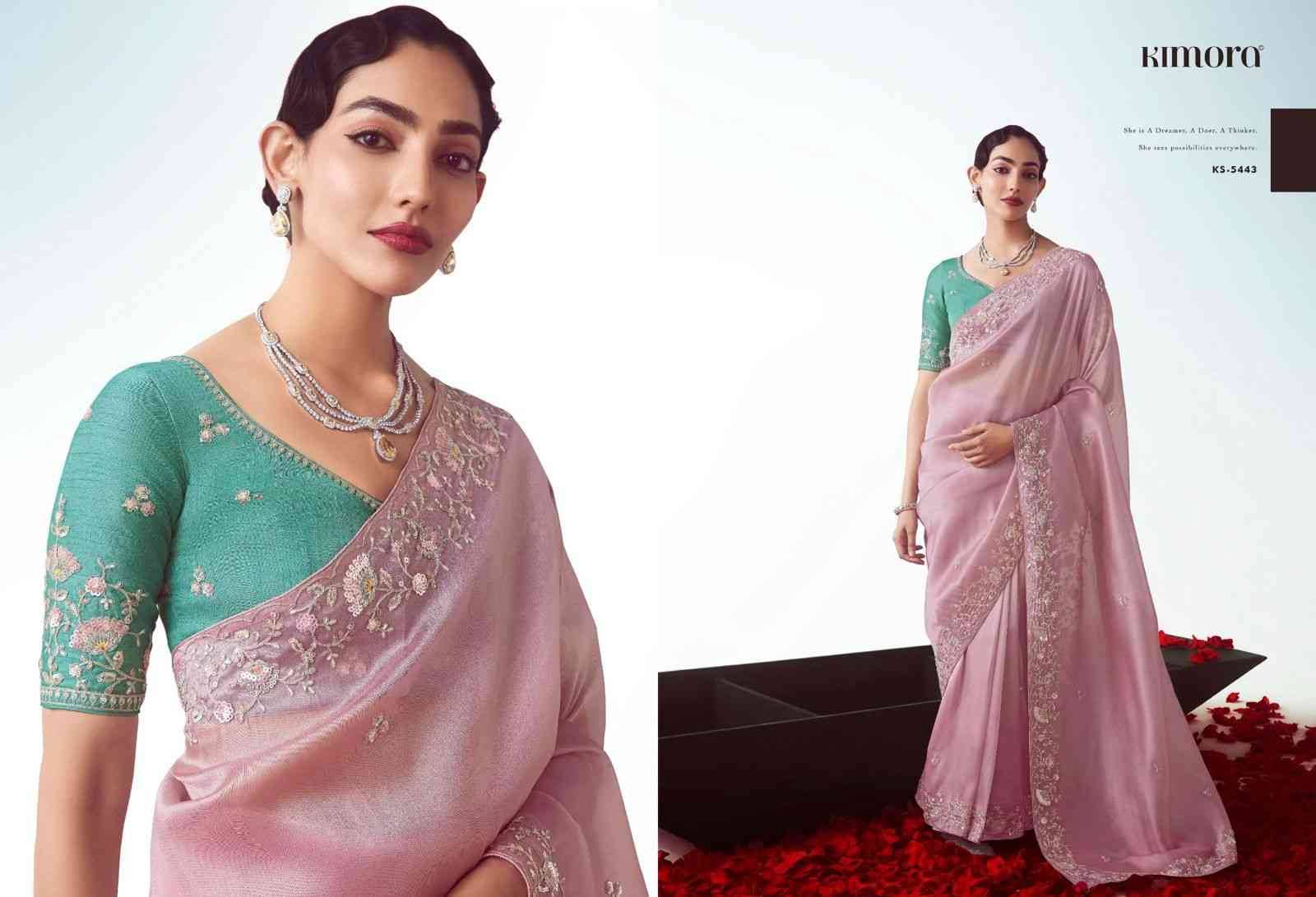 Kajal Vol-17 By Kimora Fashion 5441 To 5455 Series Indian Traditional Wear Collection Beautiful Stylish Fancy Colorful Party Wear & Occasional Wear Fancy Sarees At Wholesale Price