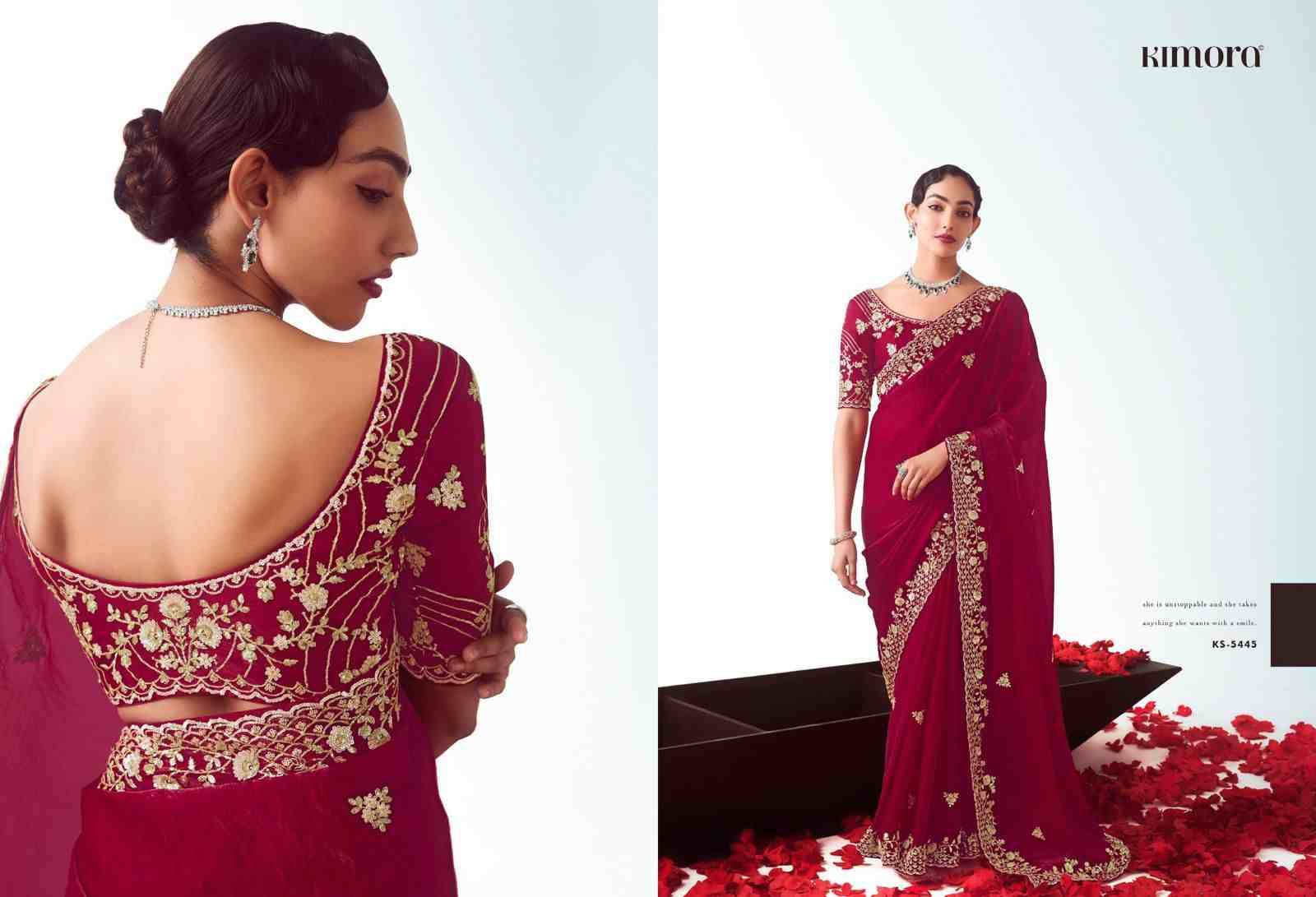 Kajal Vol-17 By Kimora Fashion 5441 To 5455 Series Indian Traditional Wear Collection Beautiful Stylish Fancy Colorful Party Wear & Occasional Wear Fancy Sarees At Wholesale Price
