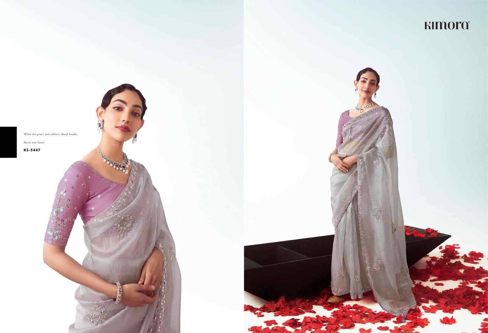 Kajal Vol-17 By Kimora Fashion 5441 To 5455 Series Indian Traditional Wear Collection Beautiful Stylish Fancy Colorful Party Wear & Occasional Wear Fancy Sarees At Wholesale Price