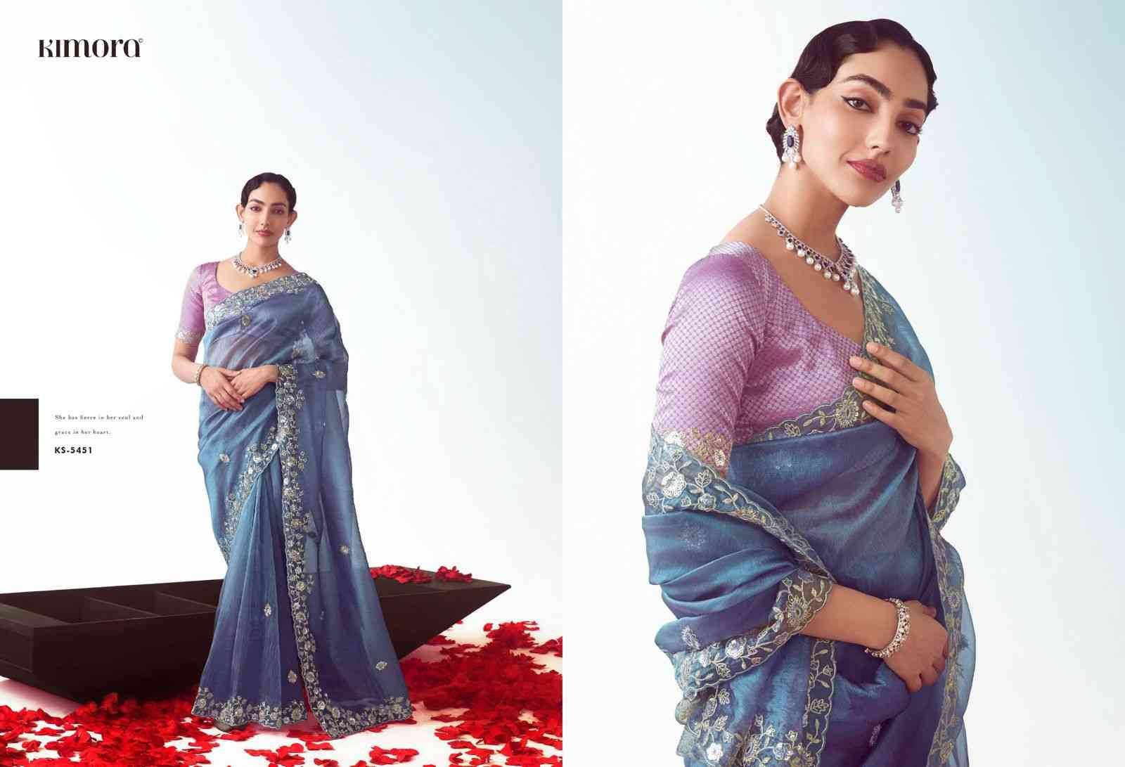 Kajal Vol-17 By Kimora Fashion 5441 To 5455 Series Indian Traditional Wear Collection Beautiful Stylish Fancy Colorful Party Wear & Occasional Wear Fancy Sarees At Wholesale Price