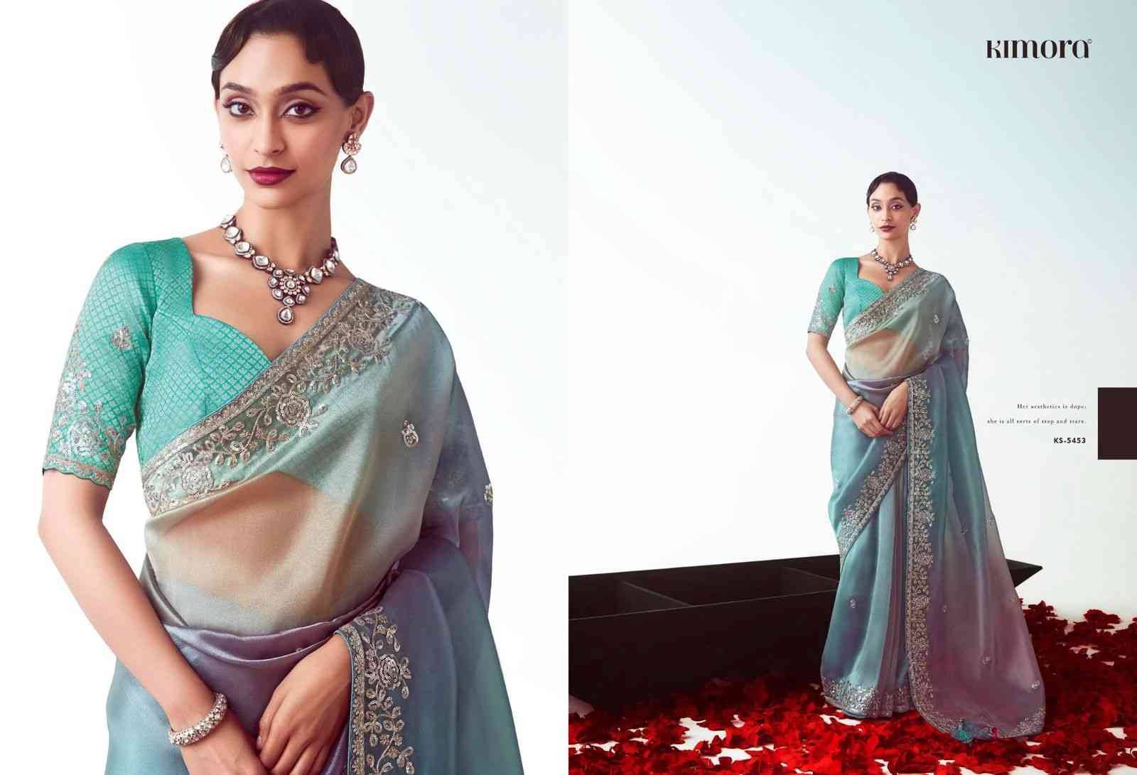 Kajal Vol-17 By Kimora Fashion 5441 To 5455 Series Indian Traditional Wear Collection Beautiful Stylish Fancy Colorful Party Wear & Occasional Wear Fancy Sarees At Wholesale Price