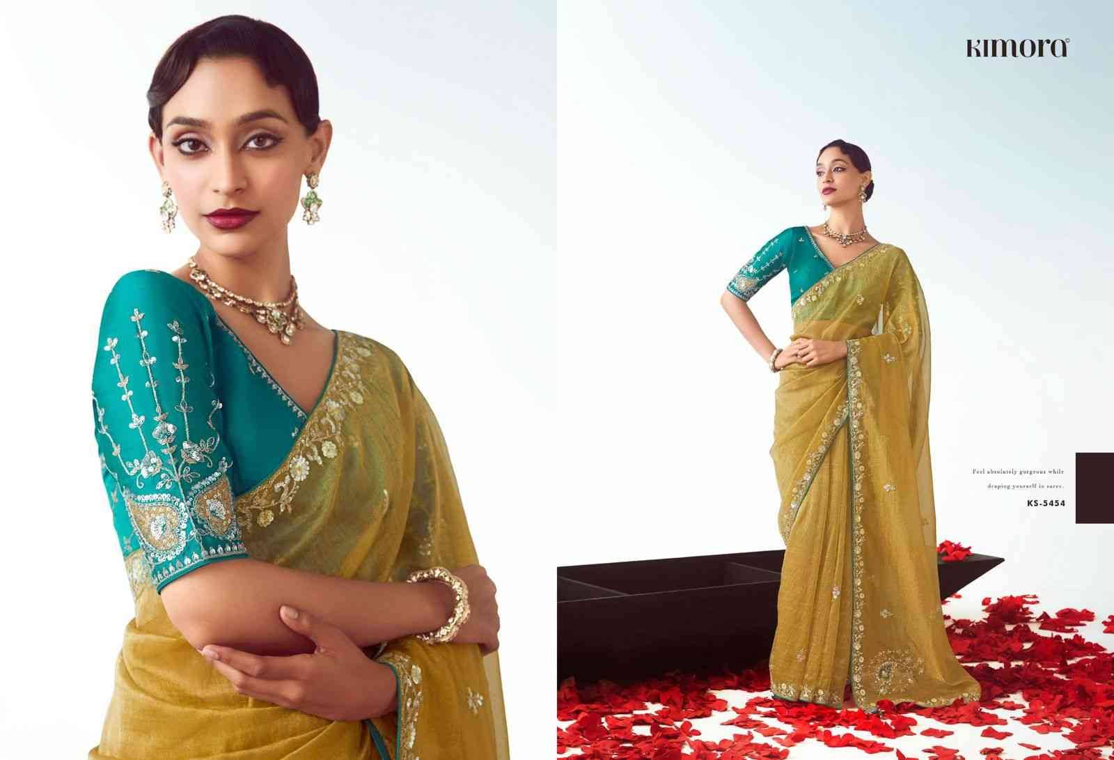 Kajal Vol-17 By Kimora Fashion 5441 To 5455 Series Indian Traditional Wear Collection Beautiful Stylish Fancy Colorful Party Wear & Occasional Wear Fancy Sarees At Wholesale Price