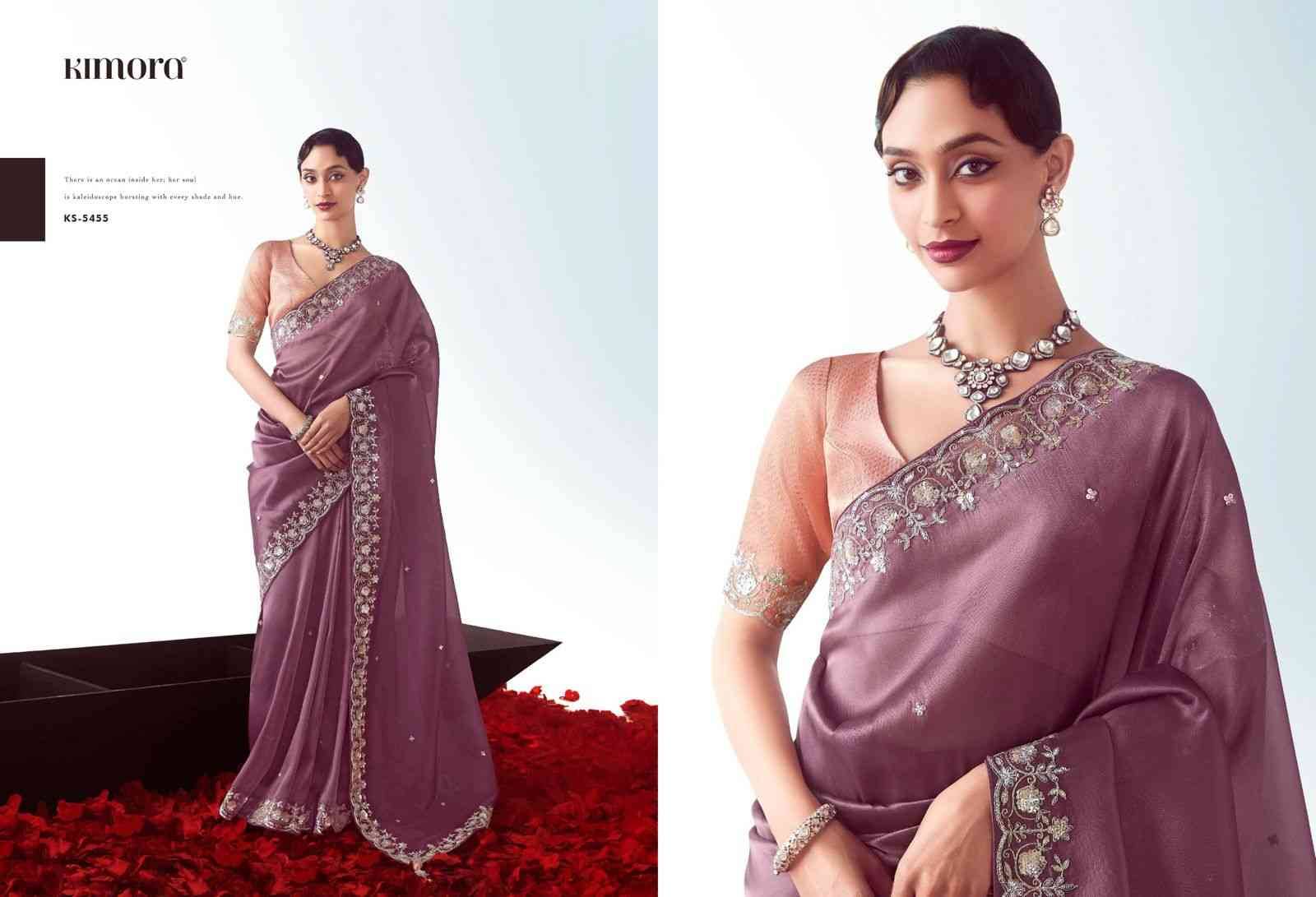 Kajal Vol-17 By Kimora Fashion 5441 To 5455 Series Indian Traditional Wear Collection Beautiful Stylish Fancy Colorful Party Wear & Occasional Wear Fancy Sarees At Wholesale Price