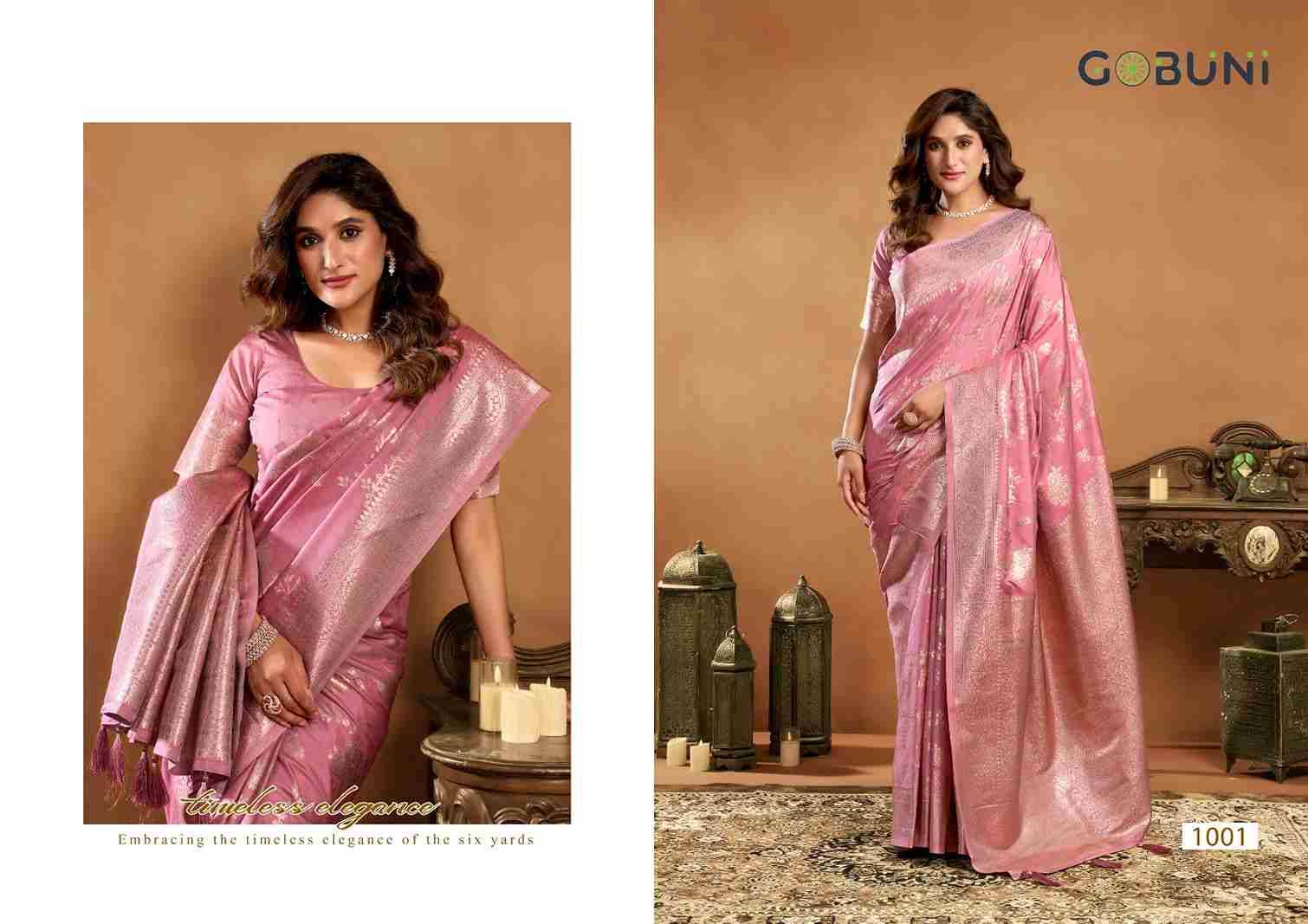 Srivalli By Gobuni 1001 To 1004 Series Indian Traditional Wear Collection Beautiful Stylish Fancy Colorful Party Wear & Occasional Wear Silk Sarees At Wholesale Price