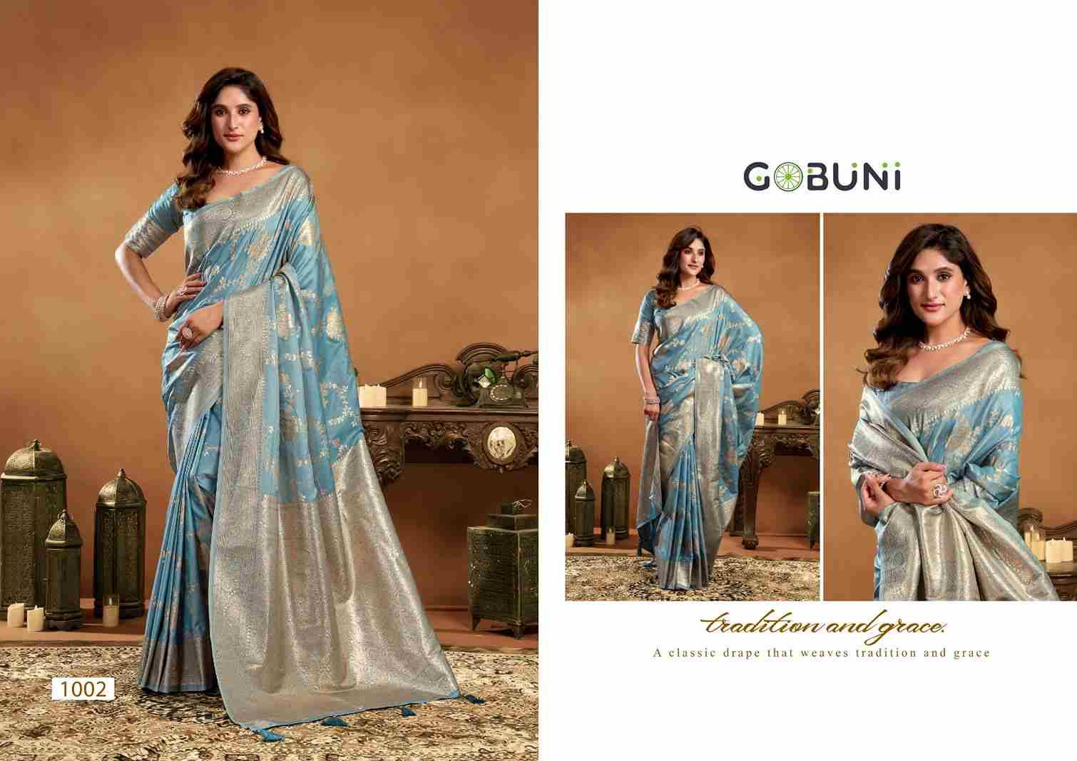 Srivalli By Gobuni 1001 To 1004 Series Indian Traditional Wear Collection Beautiful Stylish Fancy Colorful Party Wear & Occasional Wear Silk Sarees At Wholesale Price