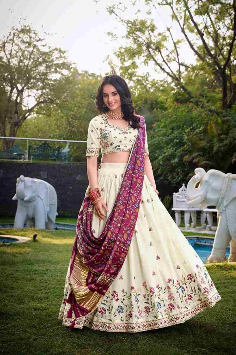 Gatha By Fashid Wholesale 1437-A To 1437-D Series Designer Navratri Beautiful Collection Occasional Wear & Party Wear Khadi Cotton Lehengas At Wholesale Price
